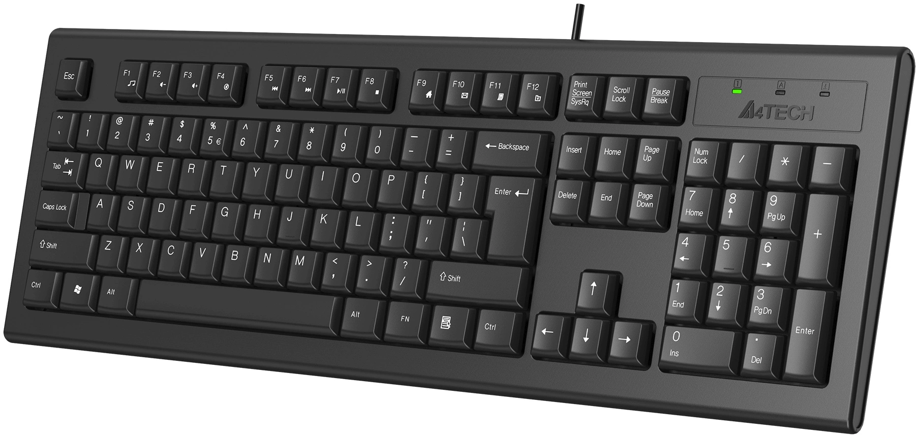 Клавиатура A4Tech KR-85 черный USB кабель 1.5м