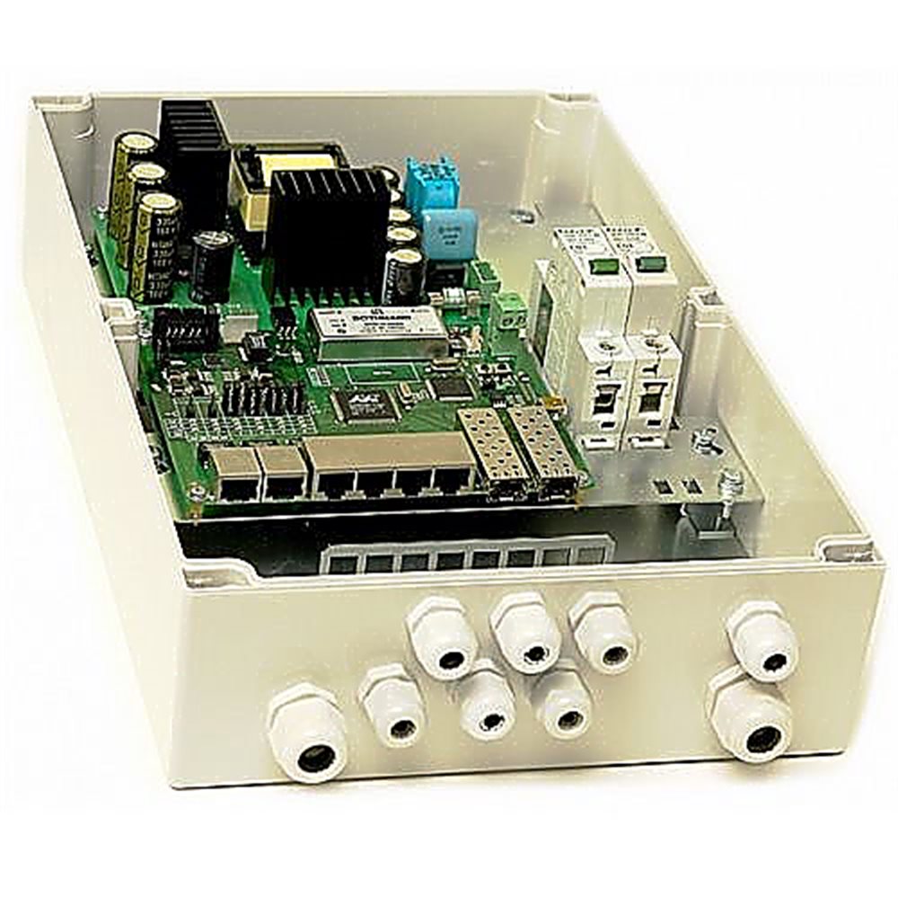 PSW-2G 8F+ - Уличный гигабитный управляемый 10 портовый коммутатор TFortis с оптическим кроссом и РоЕ; 802.3af/at (PoE+, High PoE); 2х1000Base-X SFP, 8х10/100Base-Tx RJ-45 с РоЕ; Суммарная мощность РоЕ 160 Вт