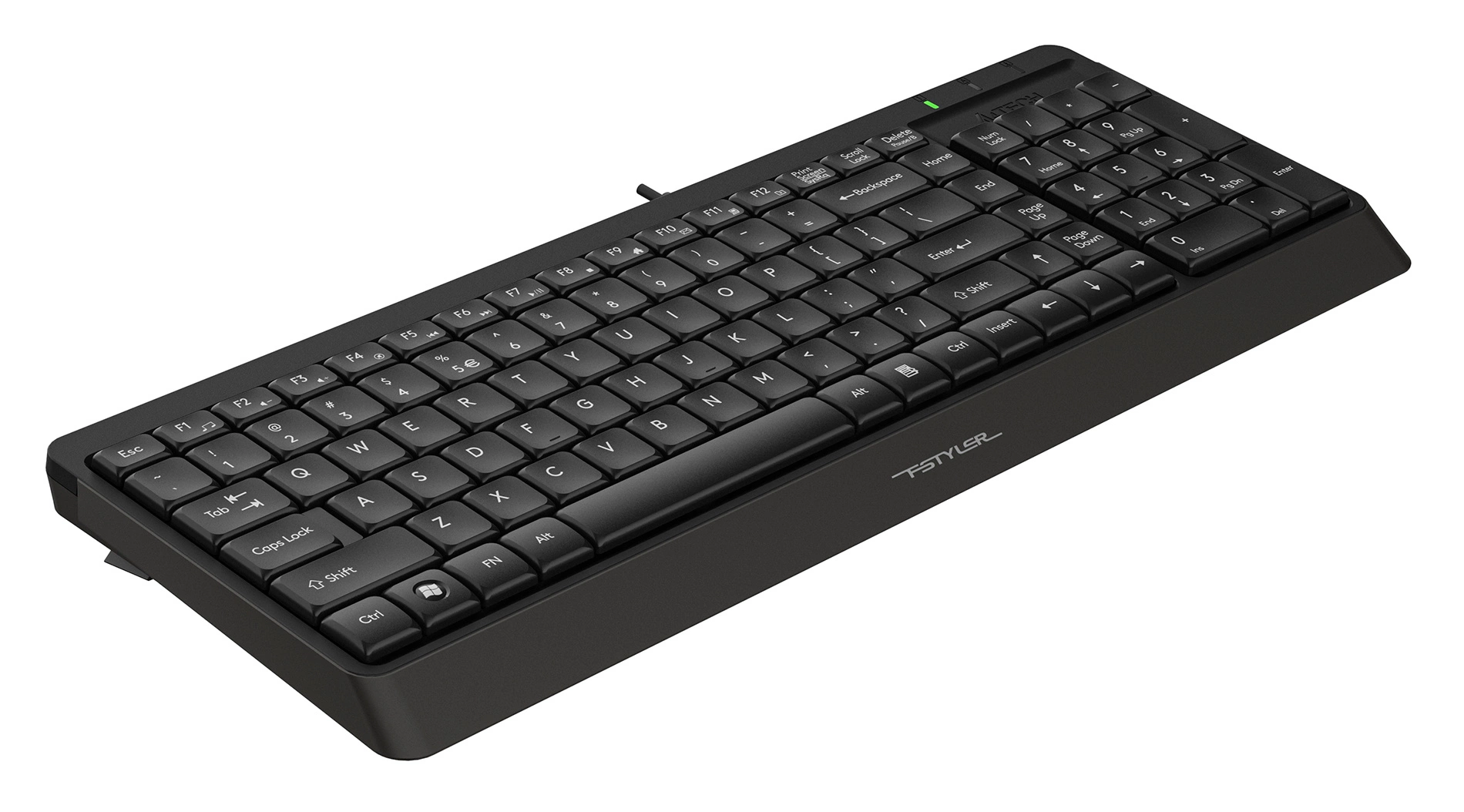 Клавиатура A4Tech FK15 черный USB (FK15 BLACK) кабель 1.5м