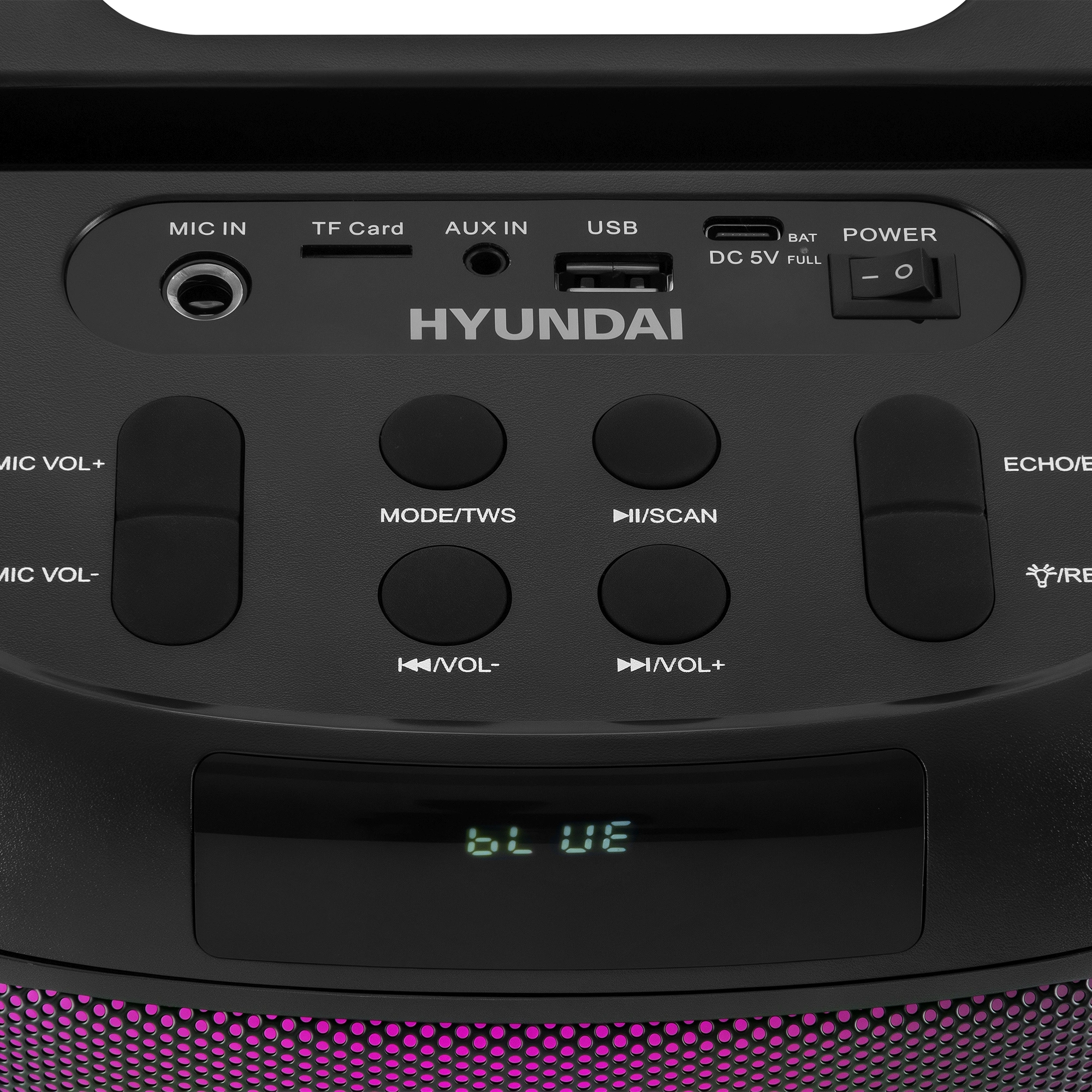 Минисистема Hyundai H-MC1231 черный 40Вт FM USB BT micro SD