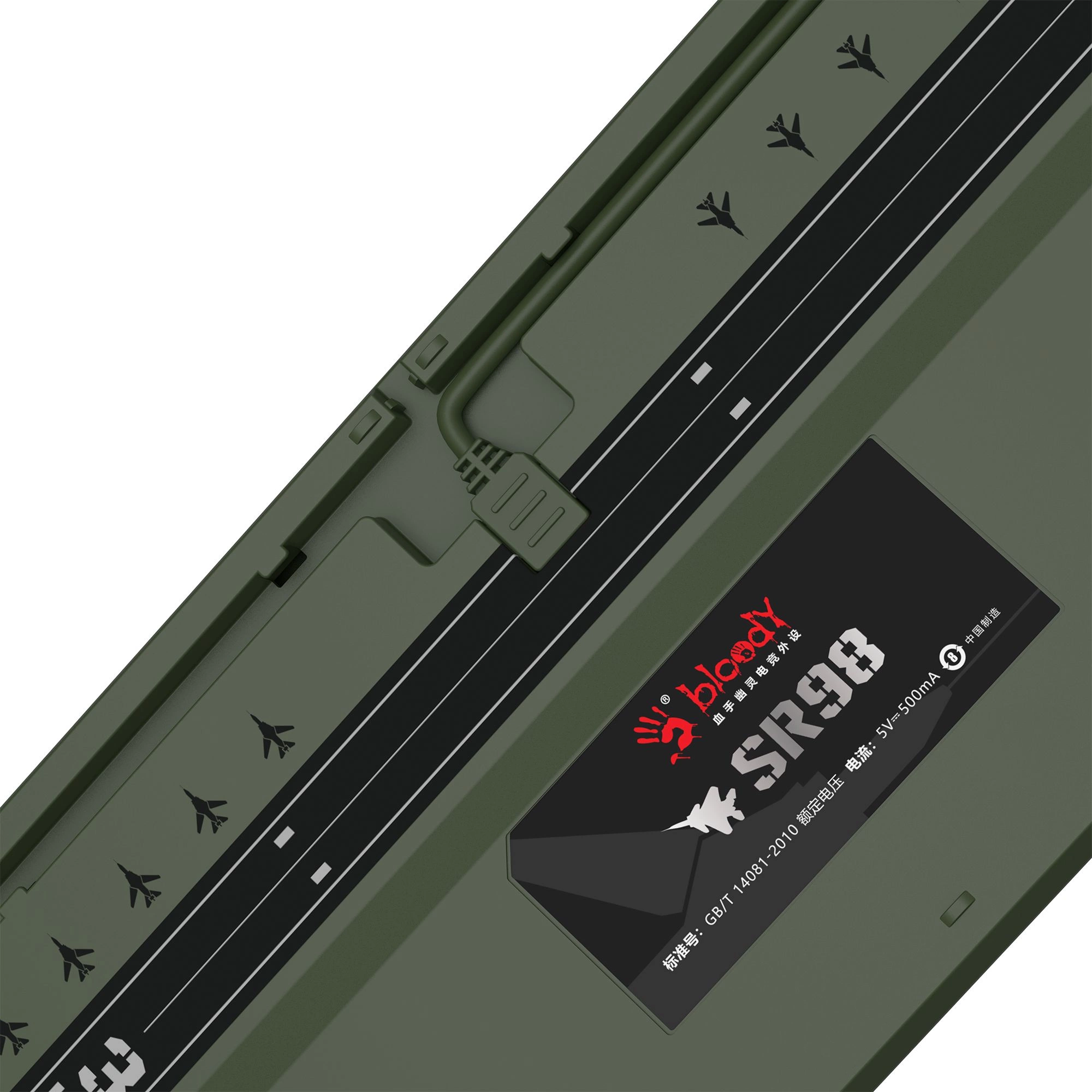 Клавиатура A4Tech S98 Aviator механическая зеленый USB for gamer LED кабель 1.8м