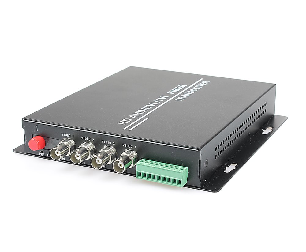 TA-H42-15F - Оптический передатчик 4 каналов видео HDCVI/HDTVI/AHD/CVBS и 1 двунаправленного канала управления (RS485/полудуплекс) по одномодовому оптоволокну до 20км.