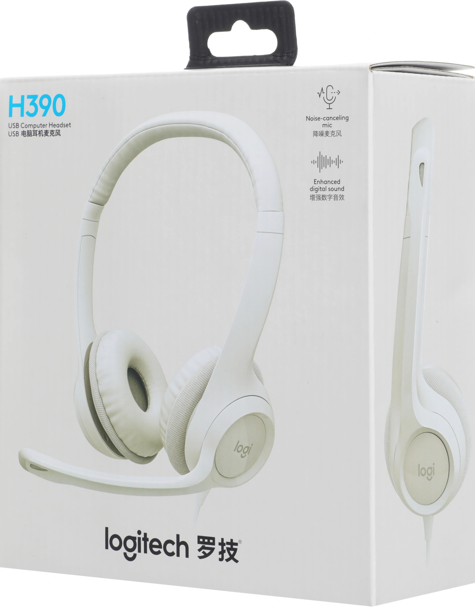 Наушники с микрофоном Logitech H390 белый 1.9м накладные USB оголовье (981-001288)