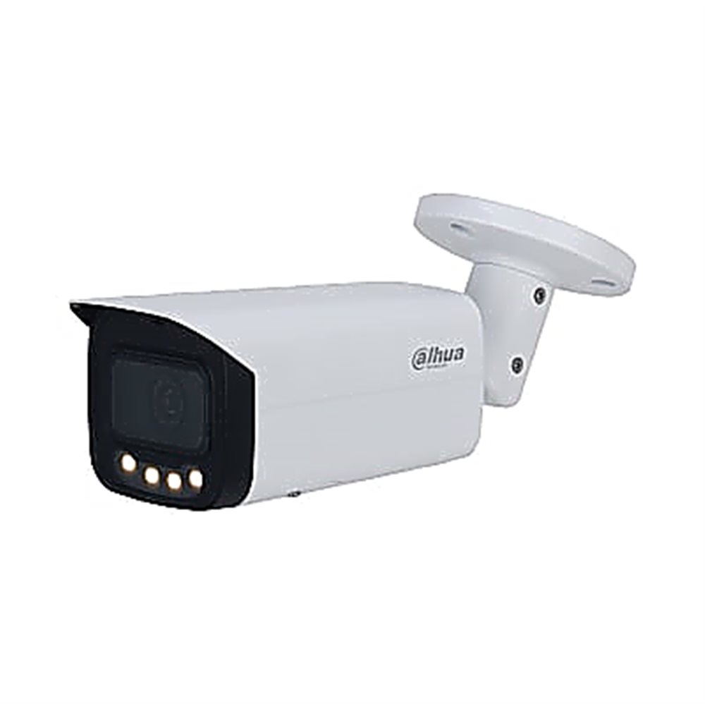 DH-IPC-HFW5449TP-ASE-LED-0280B Dahua -  Уличная цилиндрическая IP-видеокамера Full-color с ИИ, 4 Мп