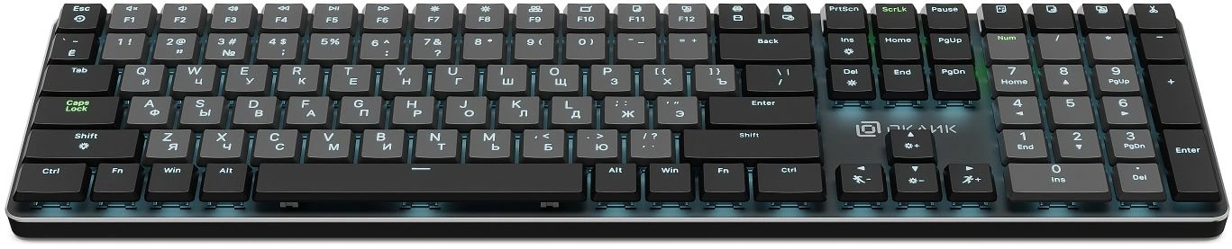 Клавиатура Оклик K953X механическая черный/серый USB Multimedia LED (1901086)