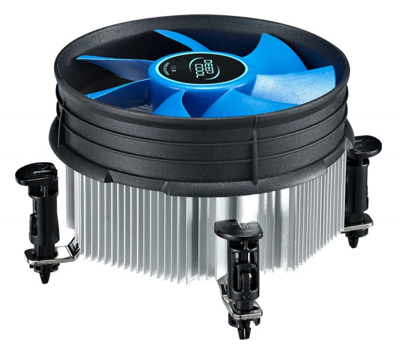 Устройство охлаждения(кулер) Deepcool THETA 21 PWM Soc-1151/1200 черный/синий 4-pin 18-33dB Al 95W 370gr Ret (DP-ICAP-T21P)