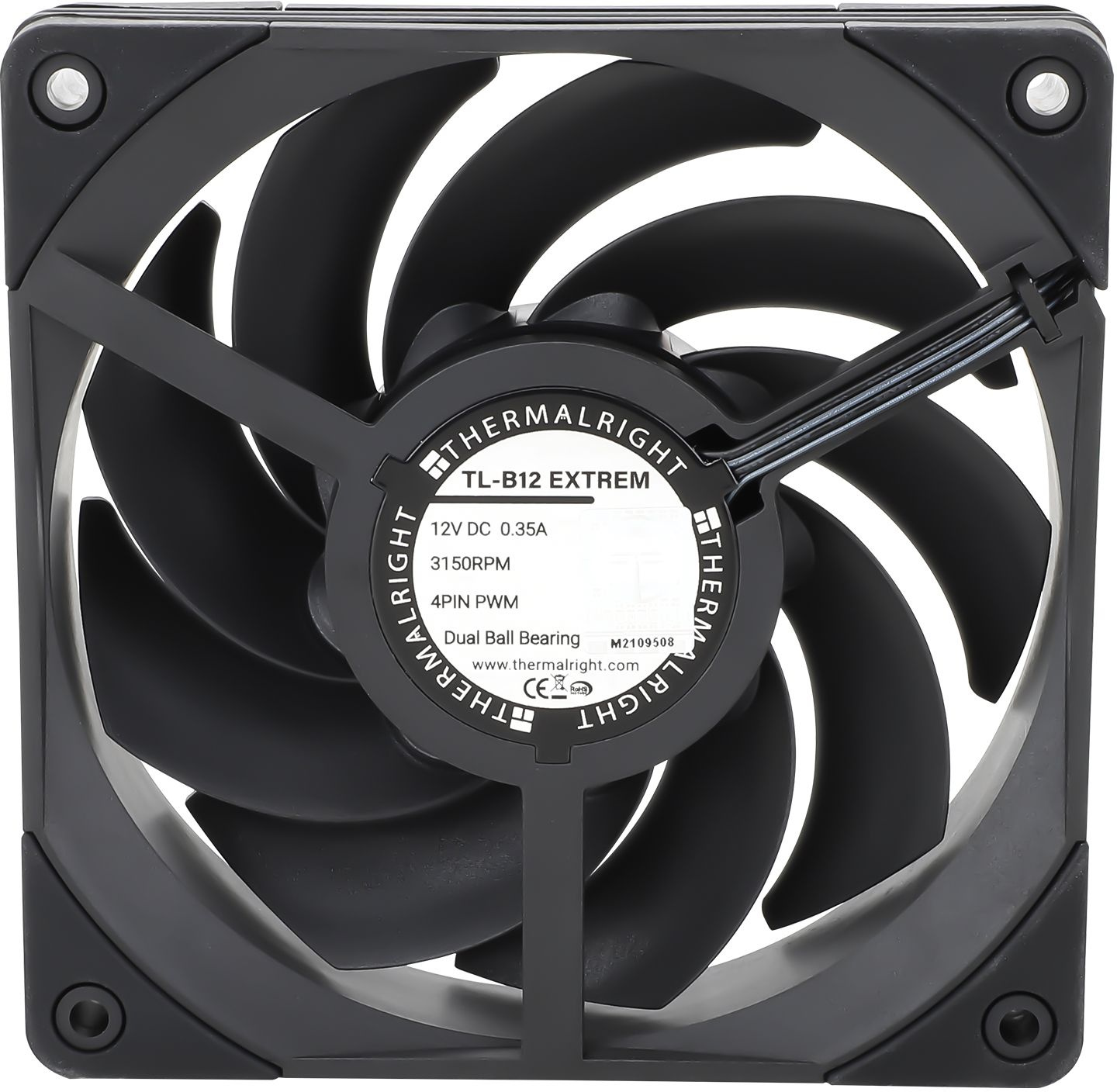 Вентилятор для корпуса Thermalright TL-B12 Extrem 120х120x25.6 черный 4-pin 40.5дБ (TL-B12-EXTREM) Ret