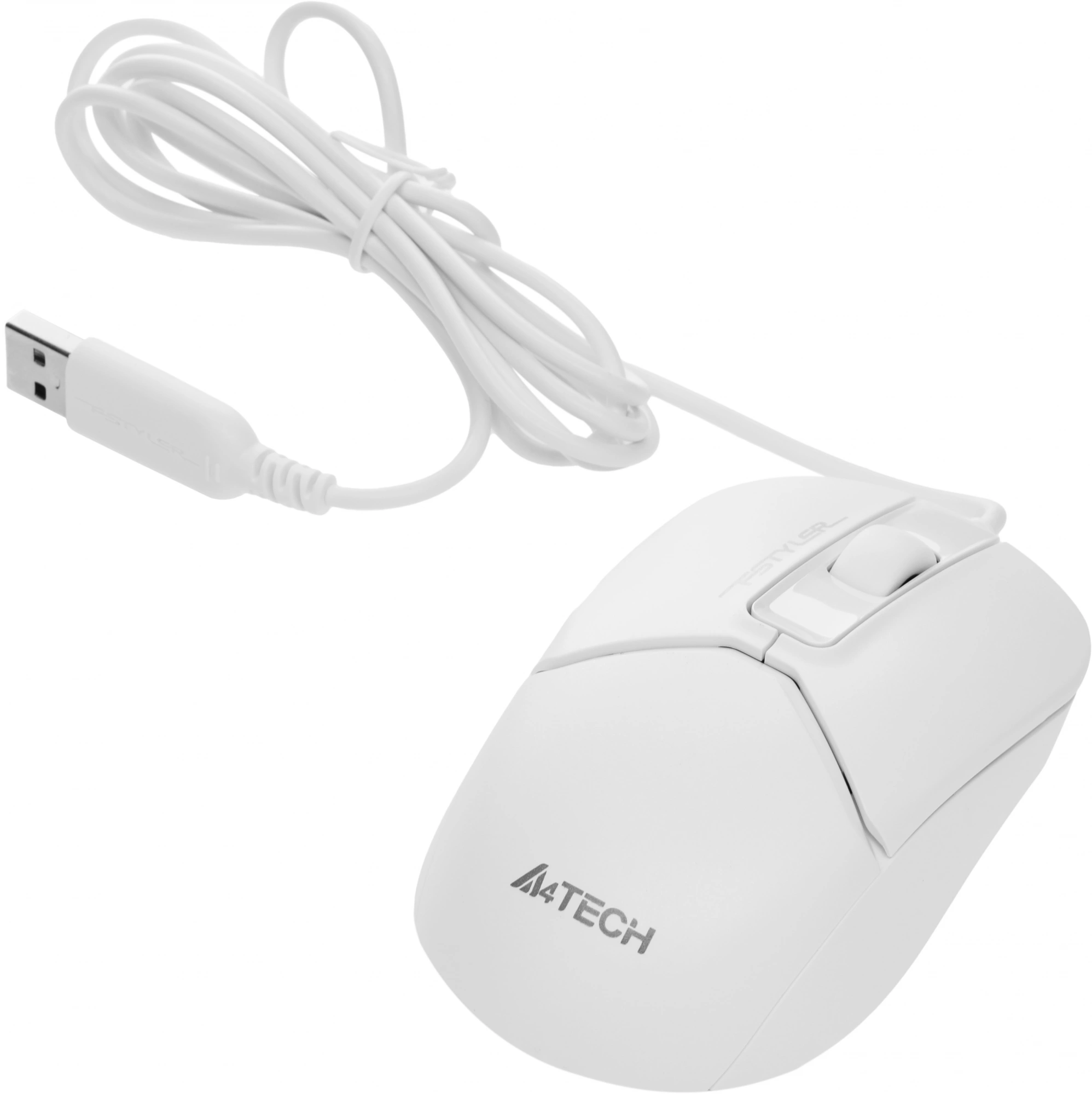 Мышь A4Tech Fstyler FM12S белый оптическая 1200dpi silent USB 3but (FM12S WHITE)