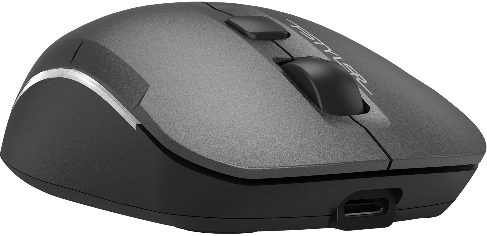 Мышь A4Tech Fstyler FB26CS Air2 серый/черный оптическая 2000dpi silent беспров. BT/Radio USB для ноутбука 4but (FB26CS AIR2 SMOKY GREY)