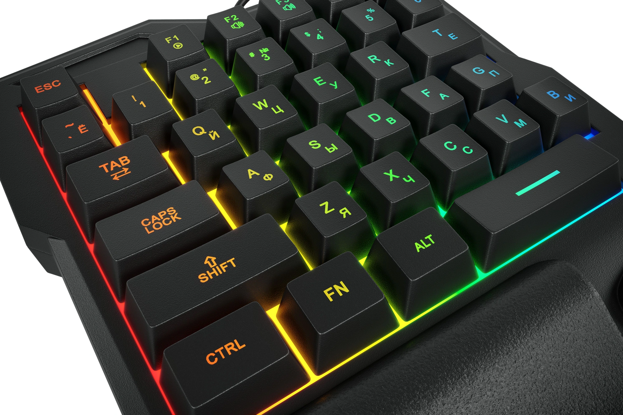 Игровой блок Оклик 701G IRON FIST черный USB for gamer LED (подставка для запястий) (1196590)