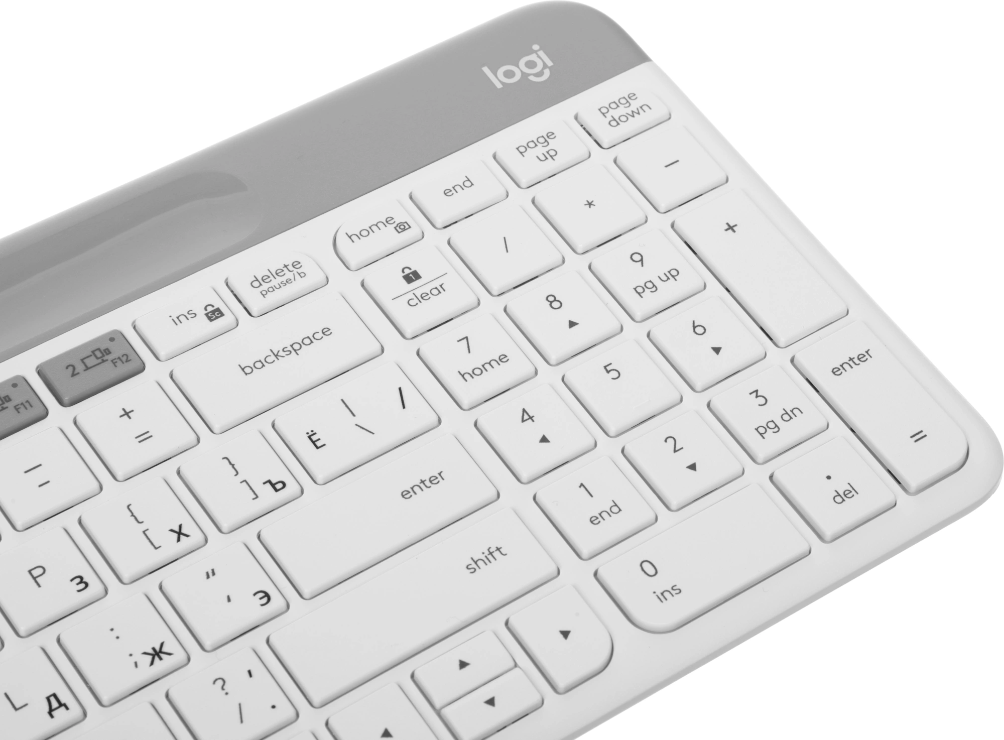 Клавиатура Logitech K580 белый/серебристый USB беспроводная BT/Radio slim Multimedia (920-009209)