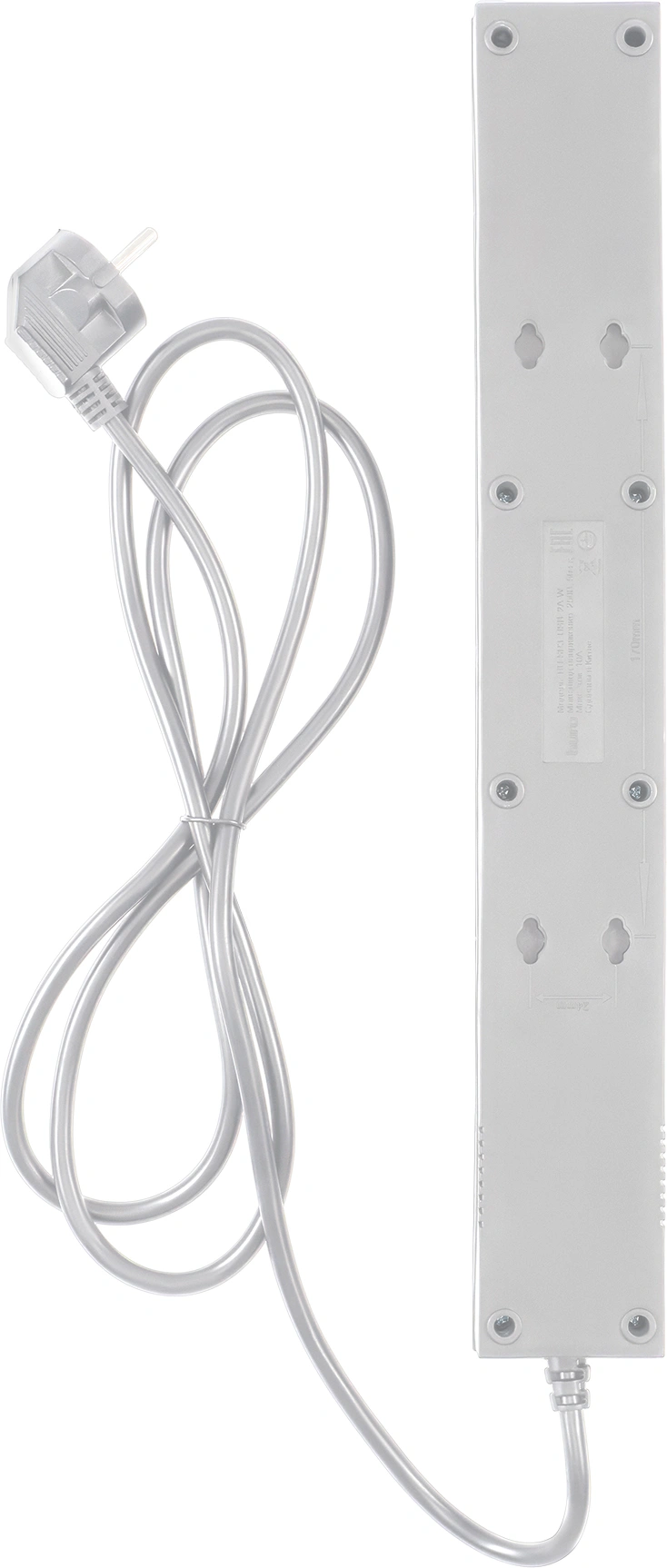 Сетевой фильтр Buro BU-SP5_USB_2A-W 5м (6 розеток) белый (коробка)