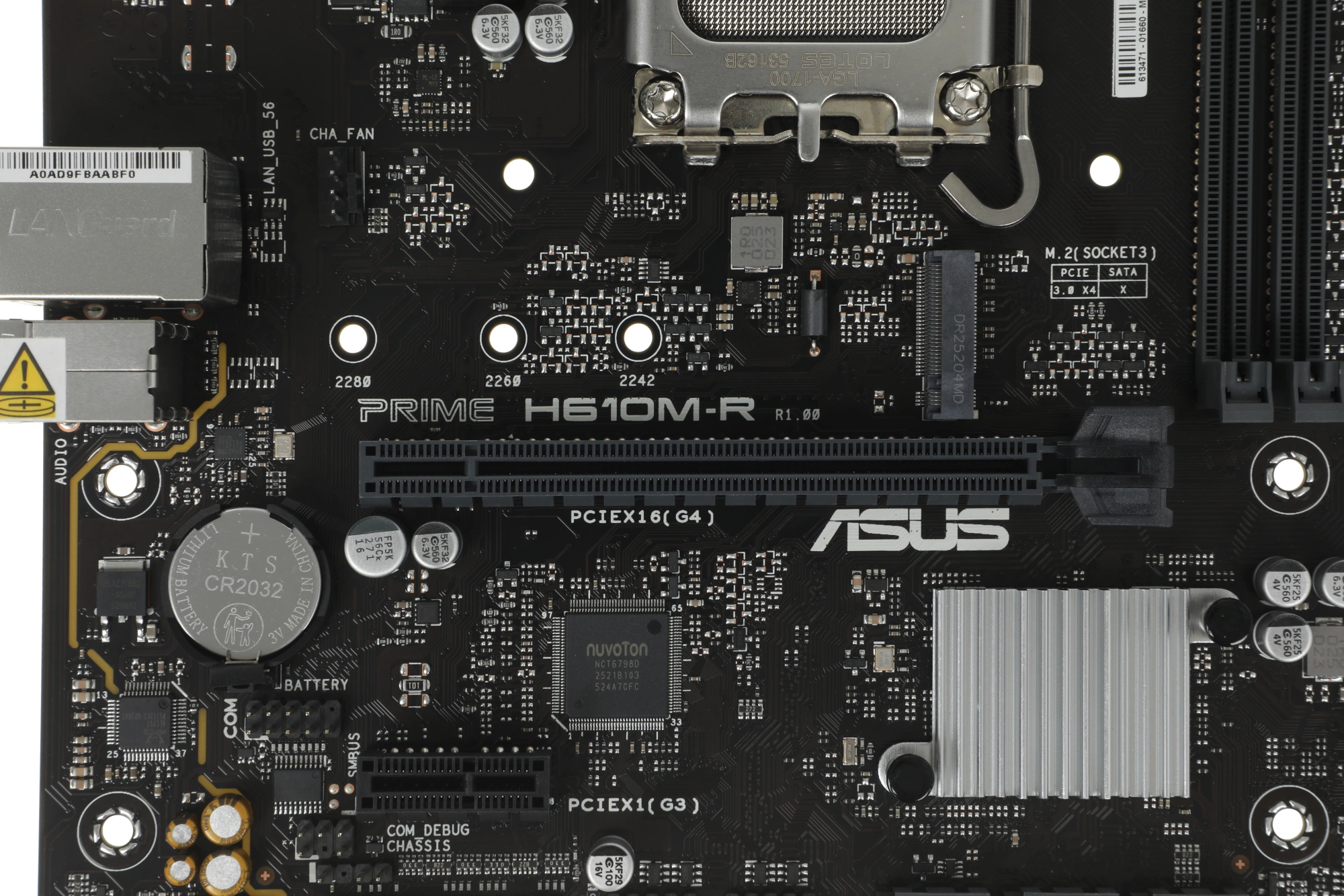 Материнская плата Asus PRIME H610M-R-SI Soc-1700 Intel H610 2xDDR5 mATX AC`97 8ch(7.1) GbLAN+VGA+HDMI+DP White Box