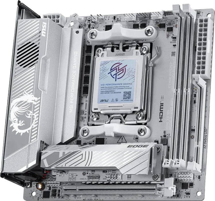 Материнская плата MSI MPG X870I EDGE TI EVO WIFI Socket AM5 AMD X870E 2xDDR5 mini-ITX AC`97 8ch(7.1) 5Gigabit RAID+HDMI