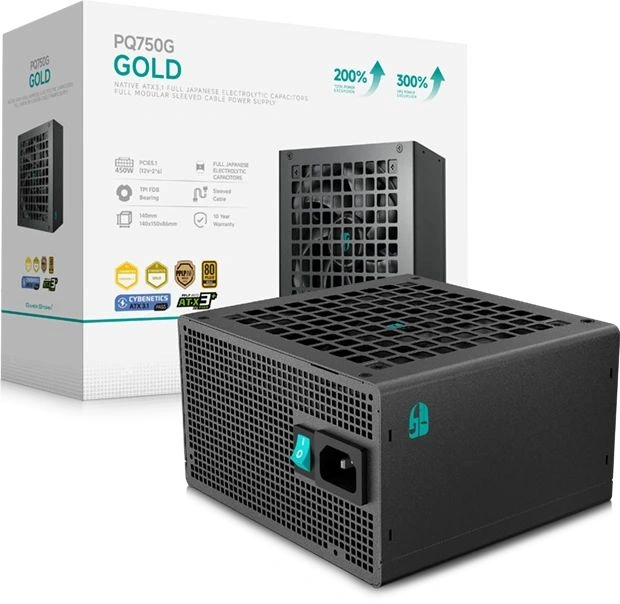 Блок питания Deepcool ATX 750W GamerStorm PQ750G Gen.5 80+ gold (20+4pin) APFC 120mm fan 6xSATA Cab Manag RTL