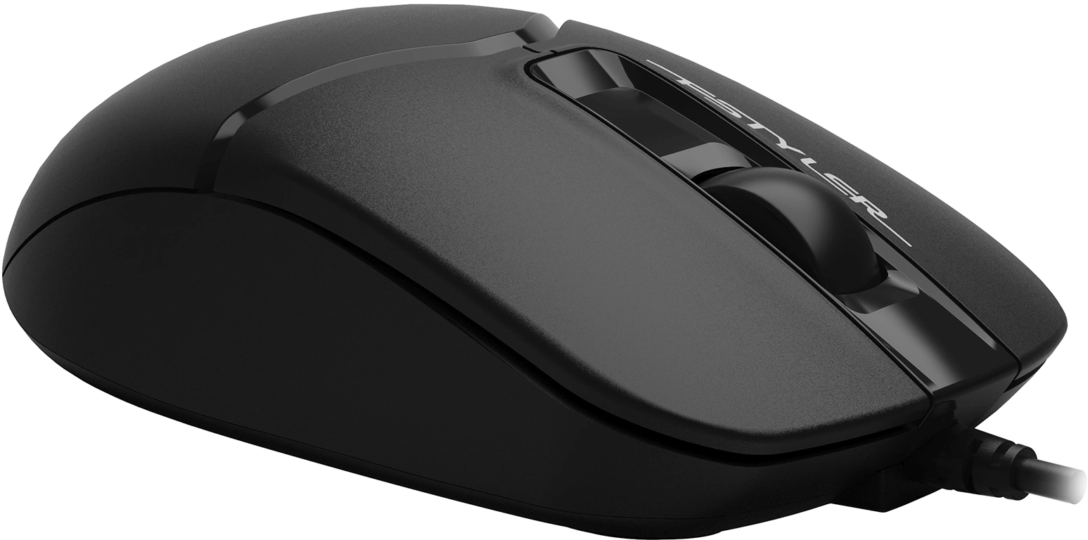 Мышь A4Tech Fstyler FM12S черный оптическая 1200dpi silent USB 3but (FM12S BLACK)