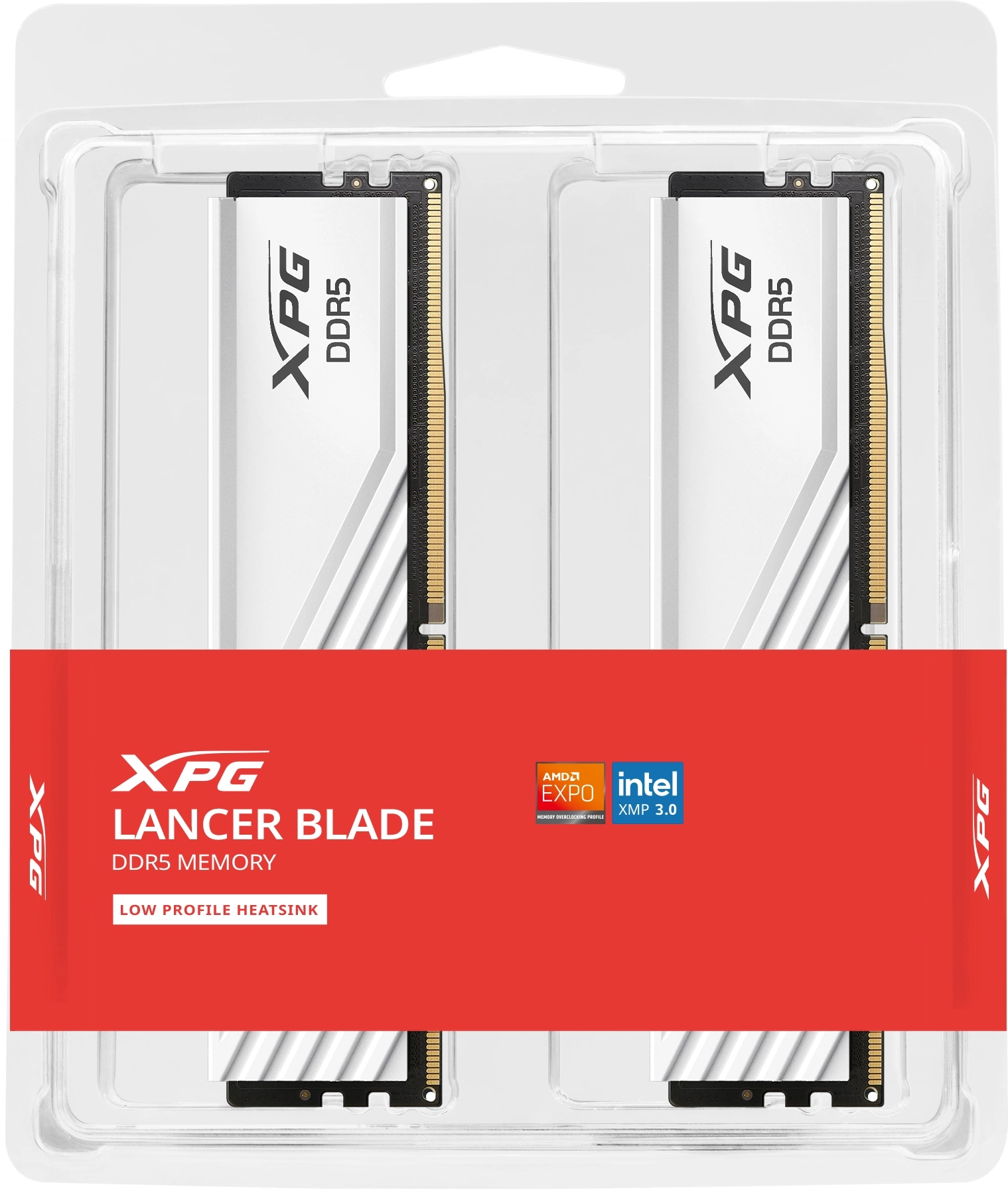 Память DDR5 2x16GB 5600MHz A-Data AX5U5600C4616G-DTLABWH XPG Lancer Blade RTL Gaming PC5-44800 CL46 DIMM ECC 288-pin 1.1В kit dual rank с радиатором Ret