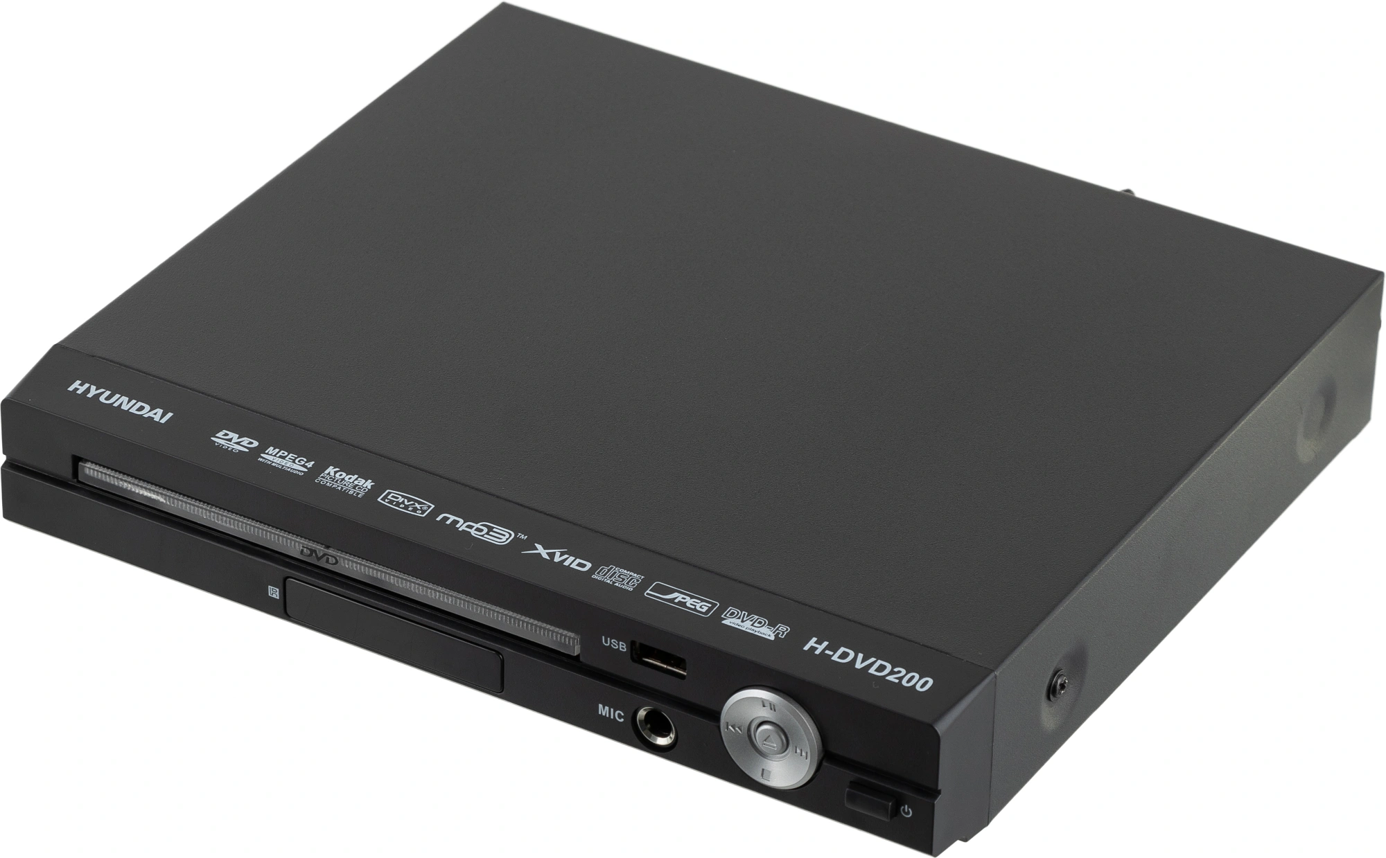 Плеер DVD Hyundai H-DVD200 черный Караоке ПДУ