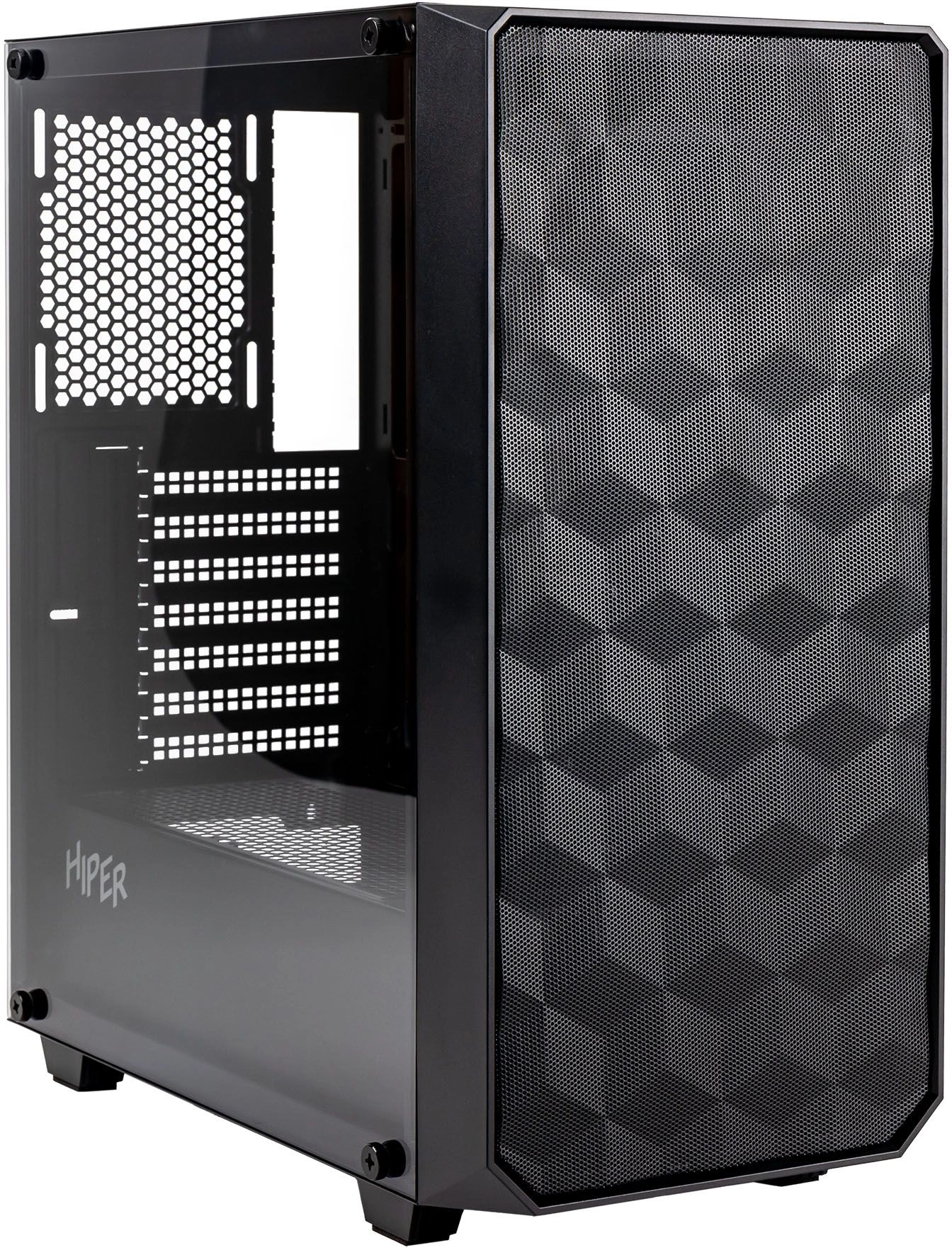 Корпус Hiper BH34-1 черный без БП ATX 5x120mm 2x140mm 2x200mm 1xUSB3.0 audio bott PSU