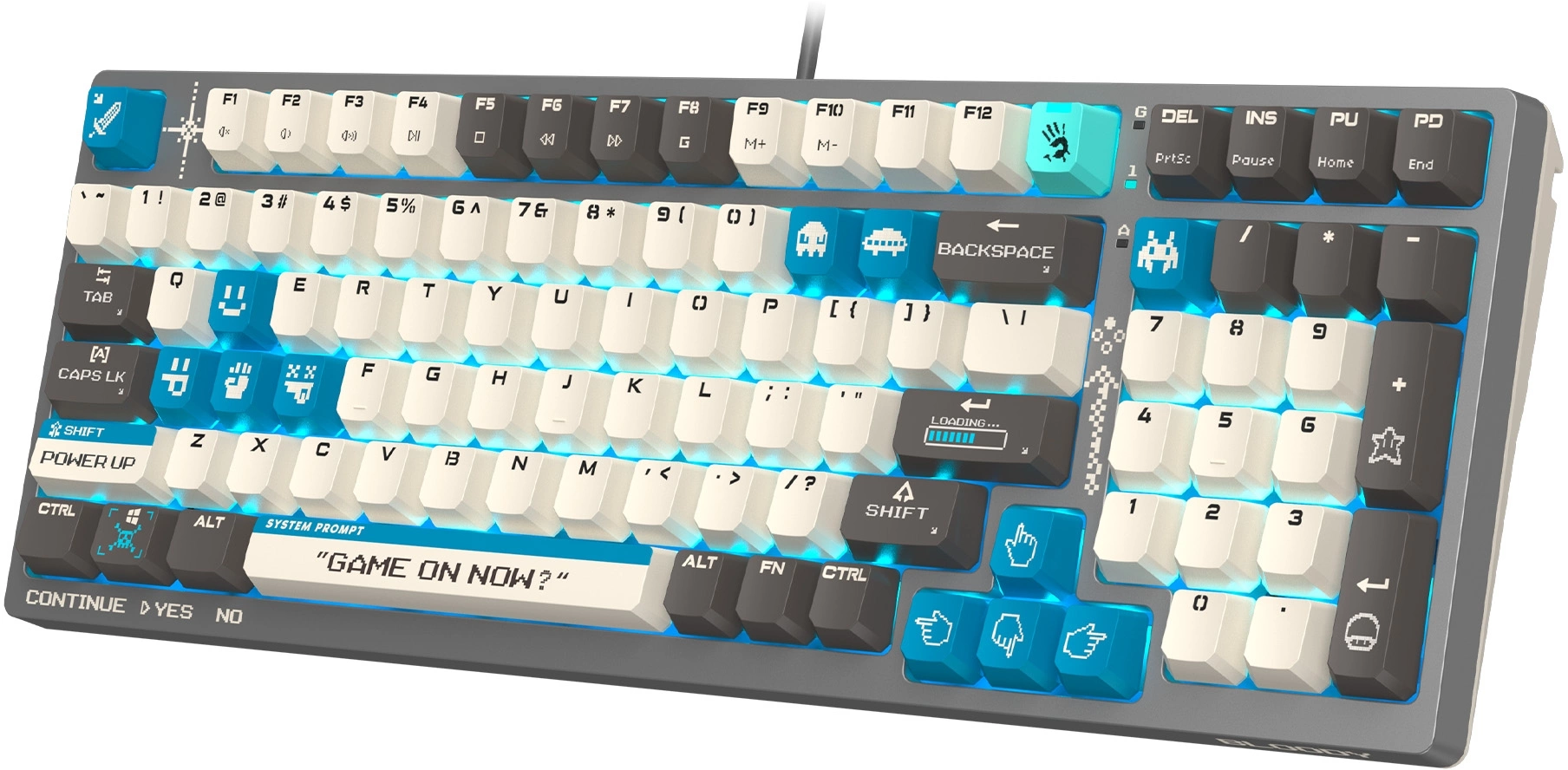 Клавиатура A4Tech S98 Pixels механическая серый/бежевый USB for gamer LED (S98) кабель 1.8м