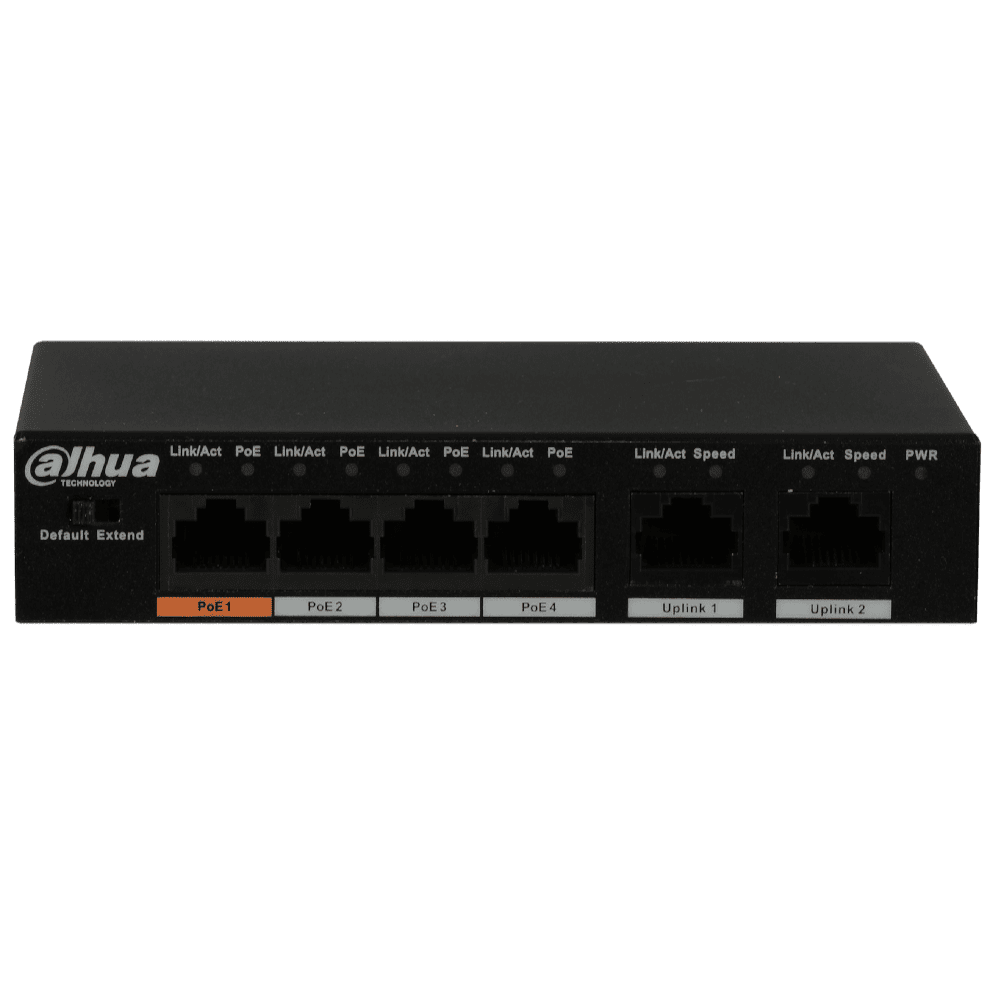Коммутатор PoE DH-PFS3006-4ET-60 4x10/100M Base-T, 2x10/100M Base-T