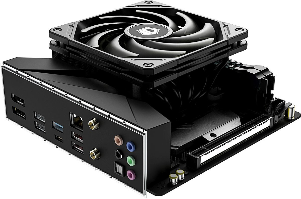 Устройство охлаждения(кулер) ID-Cooling IS-55 Soc-AM5/AM4/1200/1700/1851 черный 4-pin 31.2-31.2dB Al+Cu 125W 450gr Ret (IS-55 BLACK)