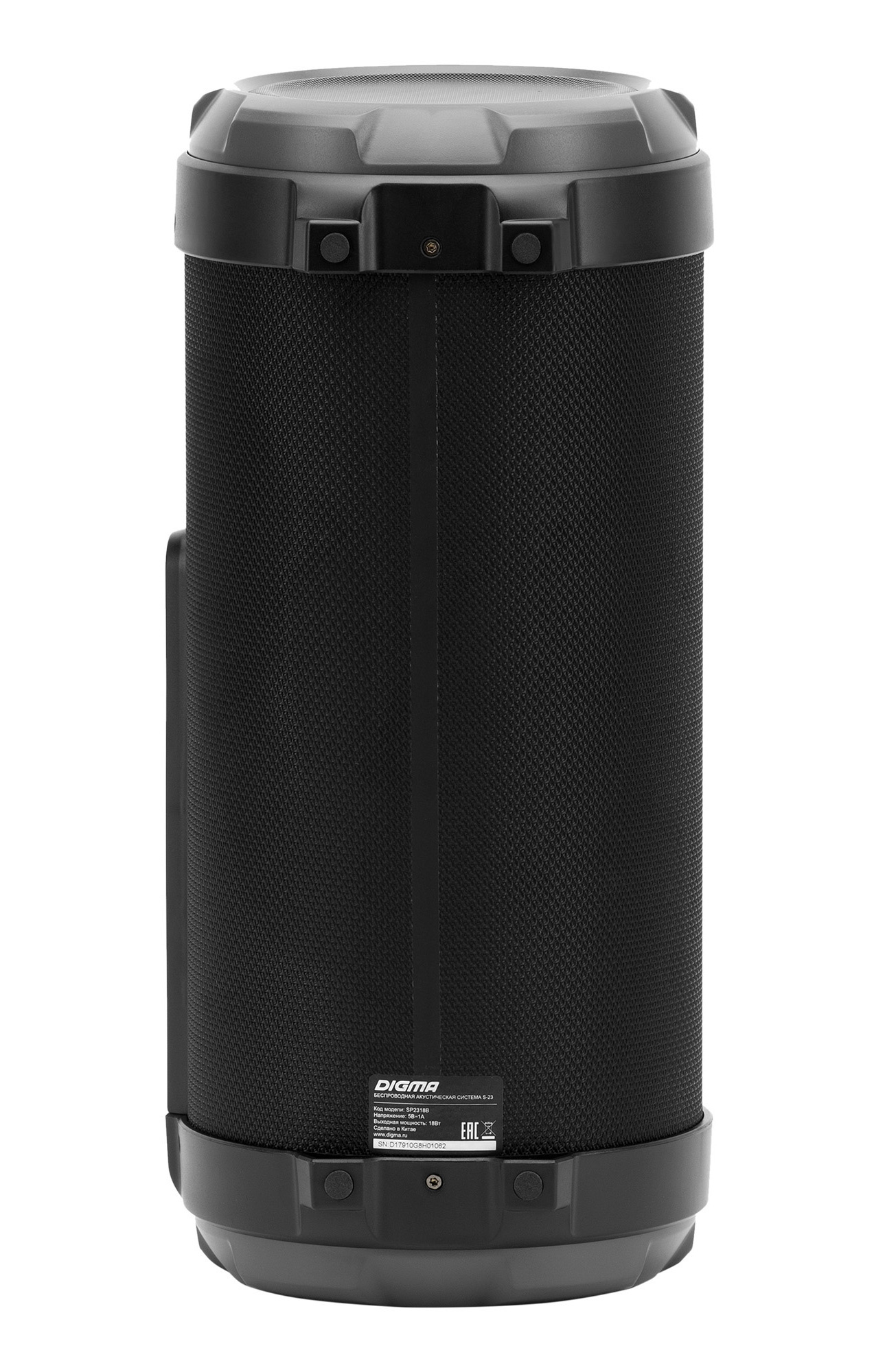 Колонка порт. Digma S-23 черный 18W 1.0 BT 10м 1800mAh (SP2318B)