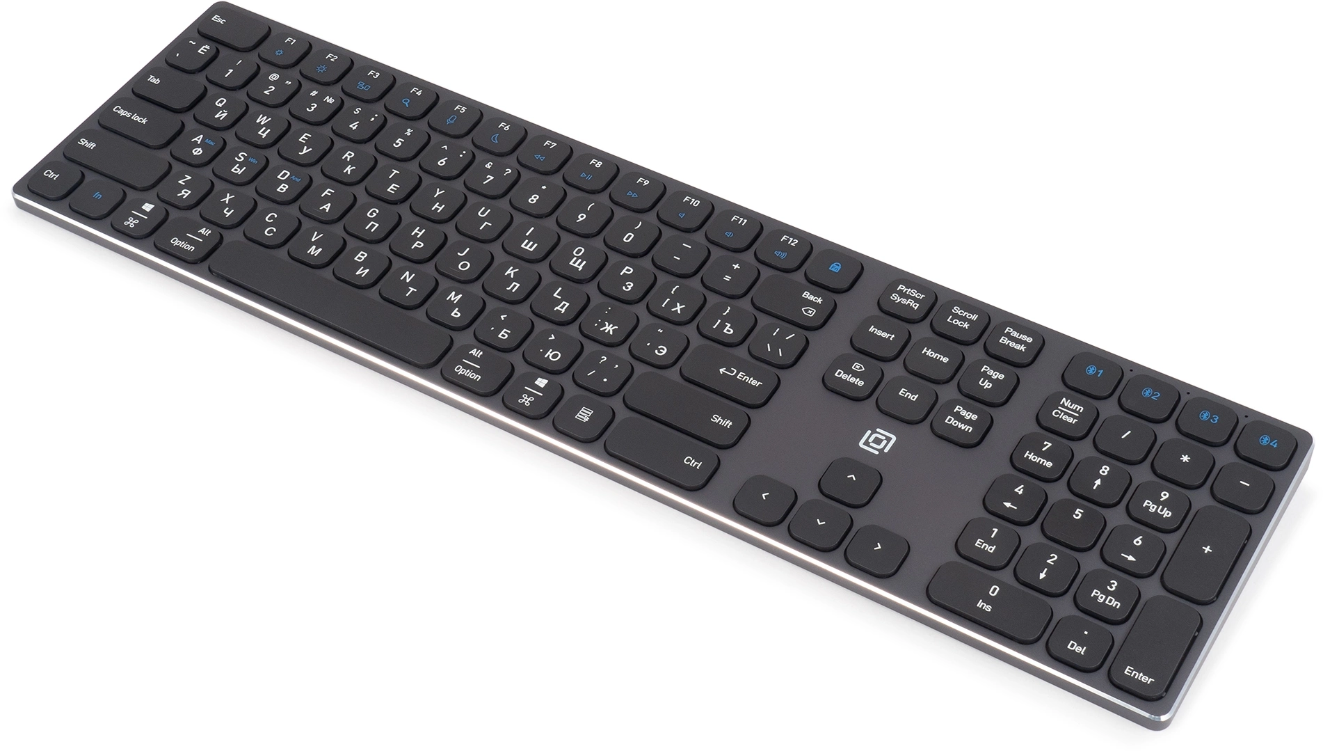 Клавиатура Оклик K867W серый/черный USB беспроводная BT/Radio slim Multimedia (2002130)