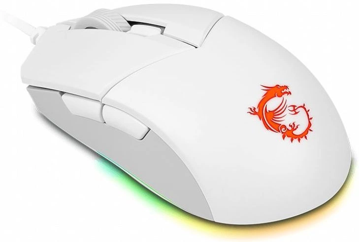 Мышь MSI Clutch GM11 белый оптическая 5000dpi USB 5but (S12-0401970-CLA)