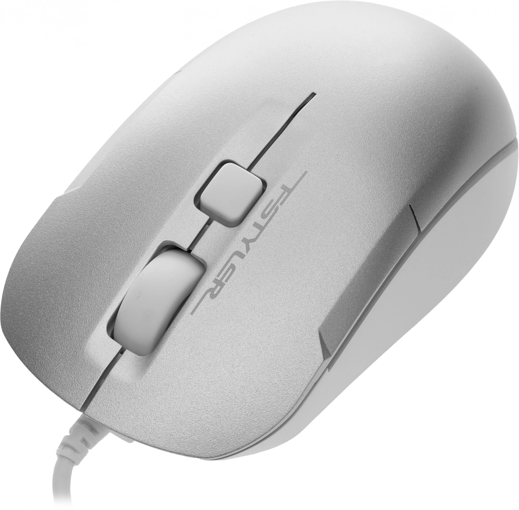 Мышь A4Tech Fstyler FM26 серебристый/белый оптическая 1600dpi USB для ноутбука 4but (FM26 USB (ICY WHITE))
