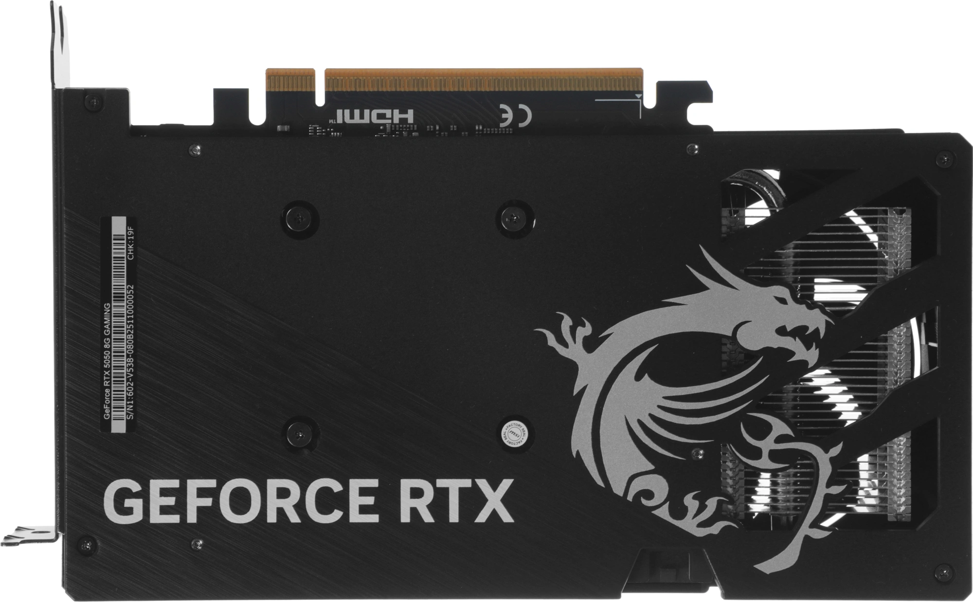 Видеокарта MSI PCI-E 5.0 RTX 5050 8G GAMING NVIDIA GeForce RTX 5050 8Gb 128bit GDDR6 2572/20000 HDMIx1 DPx3 HDCP Ret