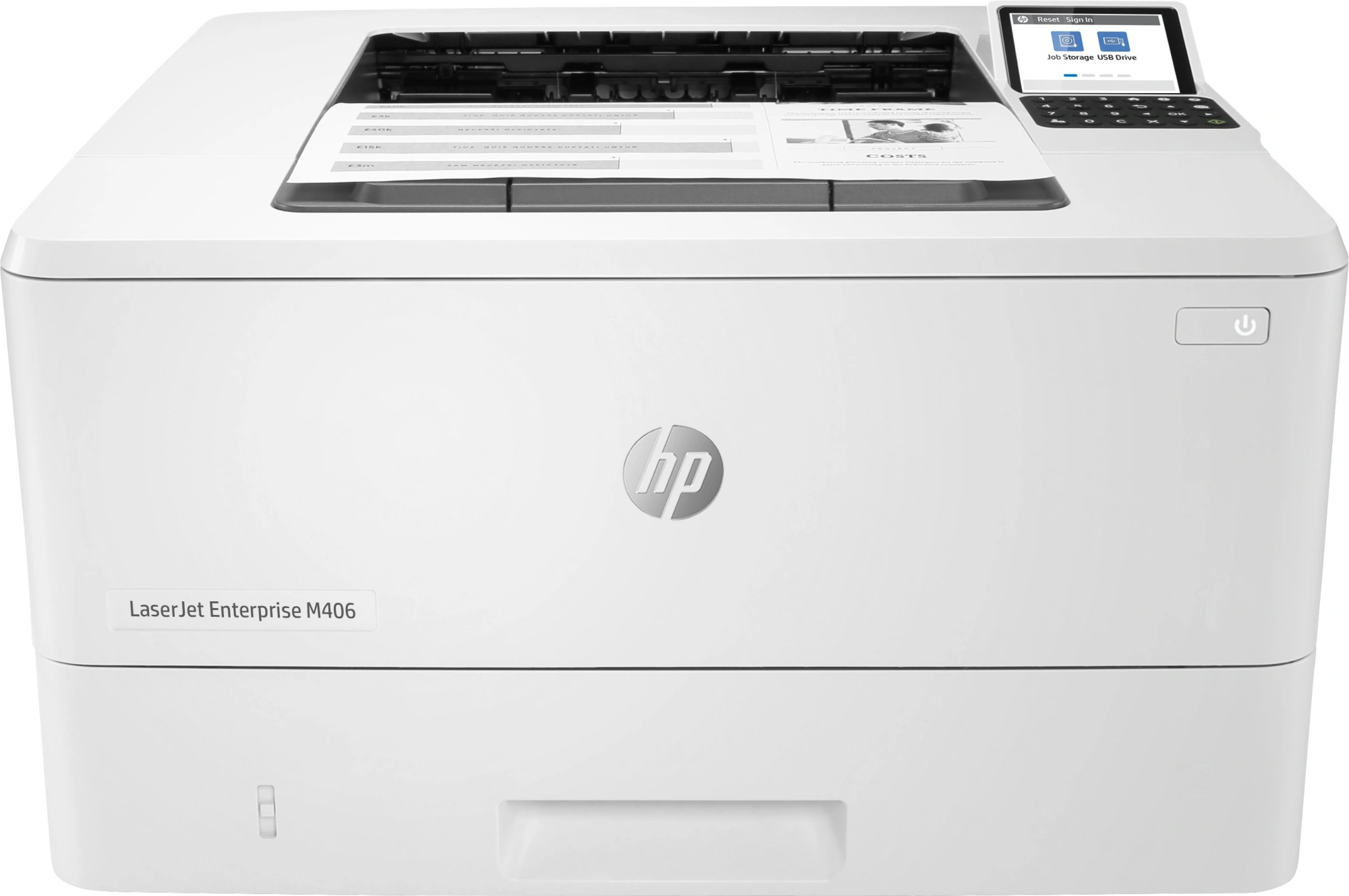 Принтер лазерный HP LaserJet Enterprise M406dn (3PZ15A) A4 Duplex Net белый