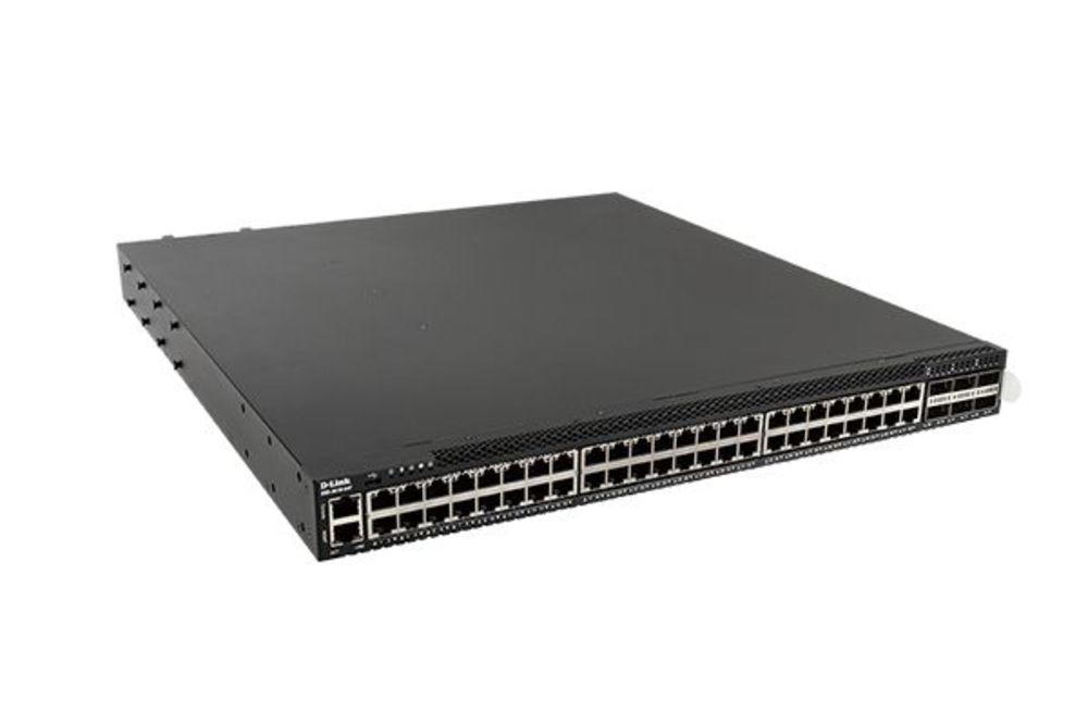 DXS-3610-54T/A1ASI Управляемый L3 стекируемый коммутатор D-Link с 48 портами 10GBase-T, 6 портами 100GBase-X QSFP28, 2 источниками питания AC и 5 вентиляторами