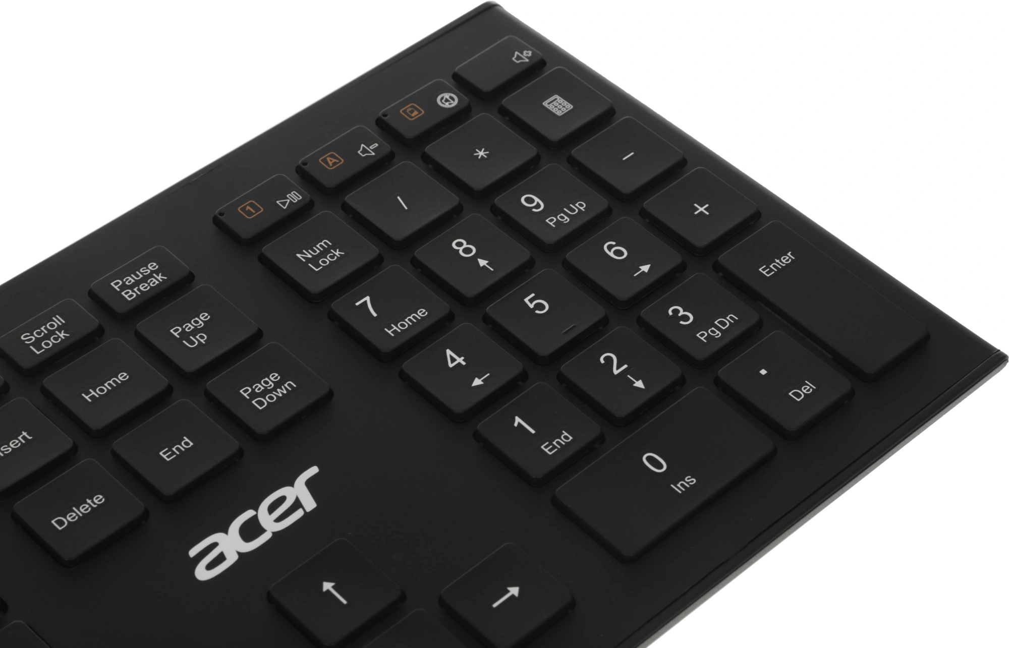 Клавиатура Acer OKR010 черный USB беспроводная slim Multimedia (ZL.KBDEE.003)