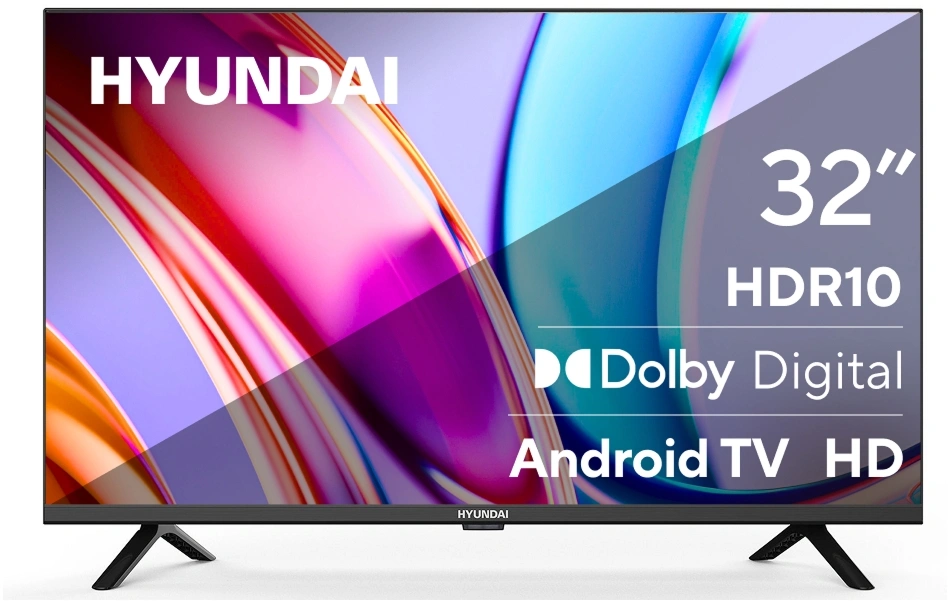 Телевизор LED Hyundai 32" H-LED32BS5002 Android TV Frameless черный HD 60Hz DVB-T2 DVB-C DVB-S DVB-S2 USB WiFi Smart TV