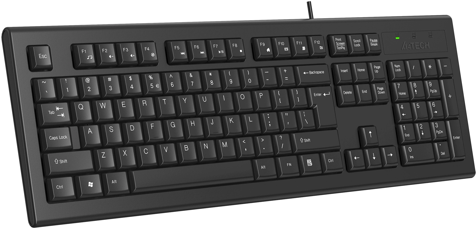 Клавиатура A4Tech KR-85 черный USB кабель 1.5м