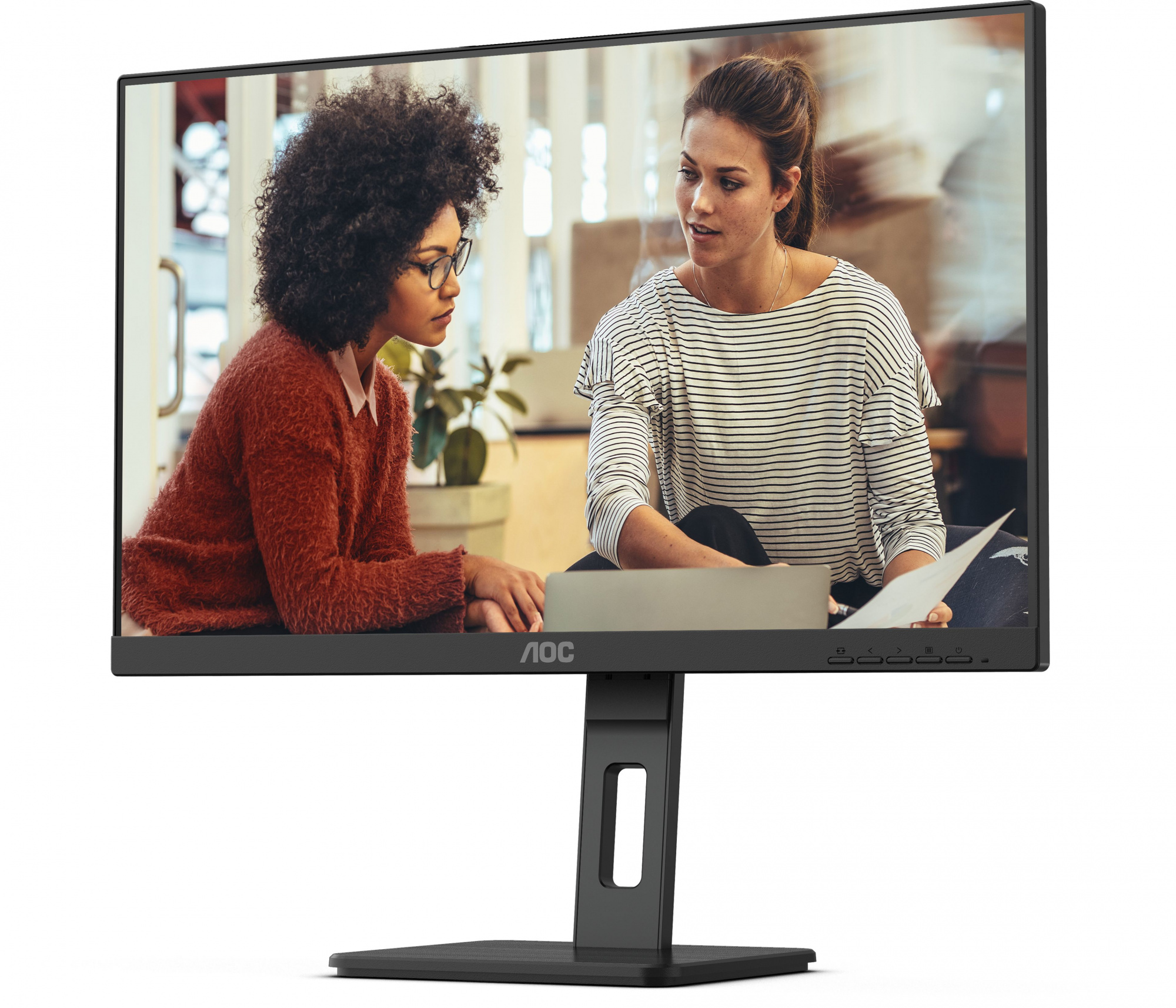 Монитор AOC 24" 24E3QAF черный IPS LED 16:9 HDMI M/M матовая HAS Piv 300cd 178гр/178гр 1920x1080 75Hz VGA DP FHD 4.45кг