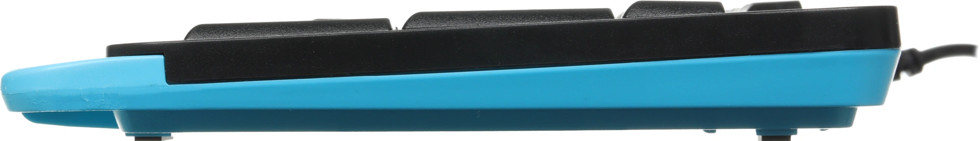 Клавиатура A4Tech FKS10 черный/синий USB (подставка для запястий) (FKS10 BLUE) кабель 1.5м