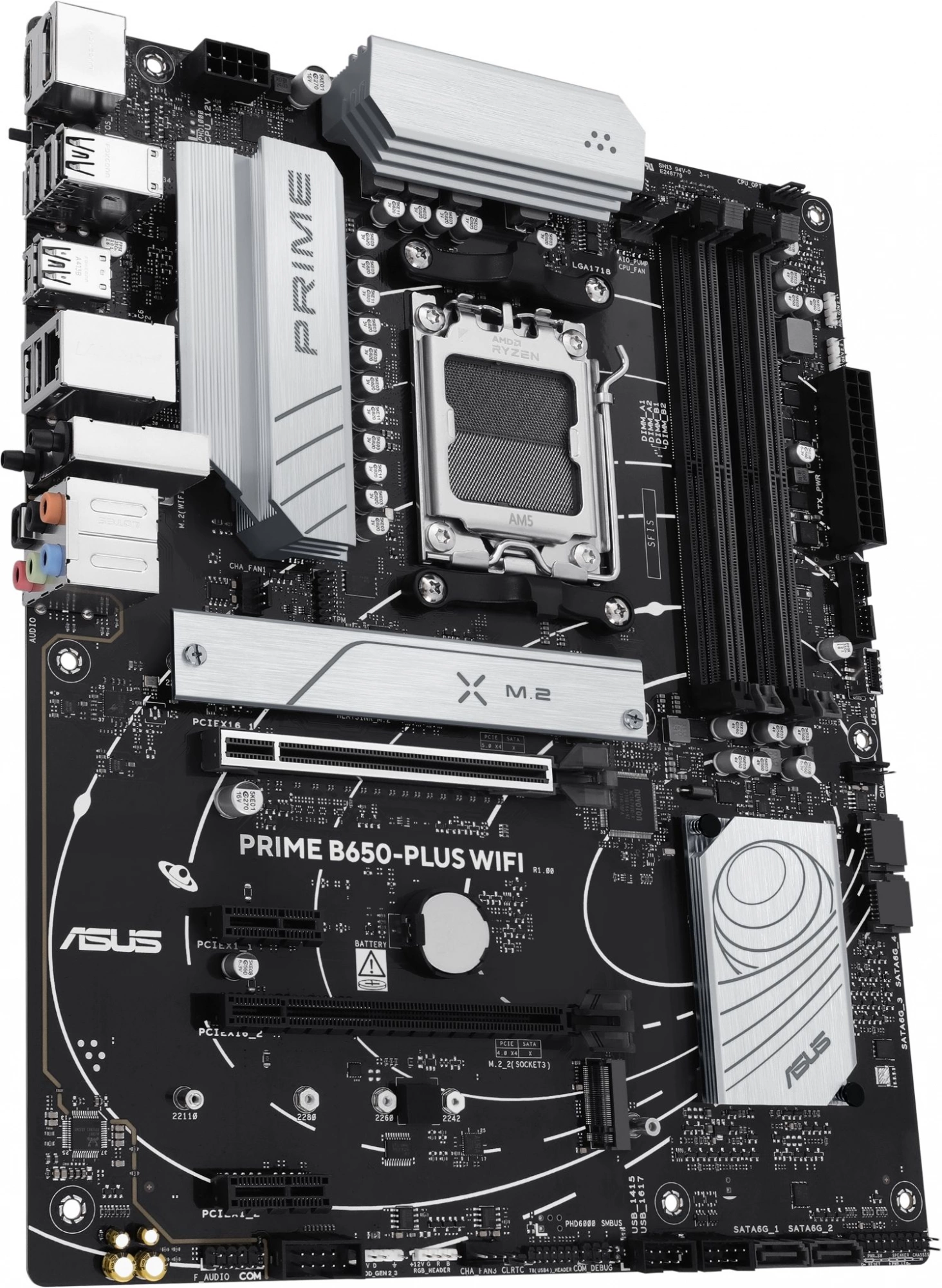 Материнская плата Asus PRIME B650-PLUS WIFI Socket AM5 AMD B650 4xDDR5 ATX AC`97 8ch(7.1) 2.5Gg RAID+HDMI+DP