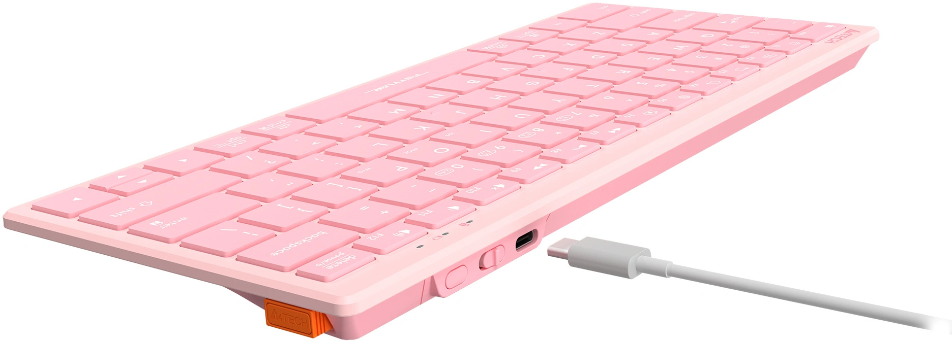 Клавиатура A4Tech FBX51C розовый USB беспроводная BT/Radio slim Multimedia (FBX51C PINK)