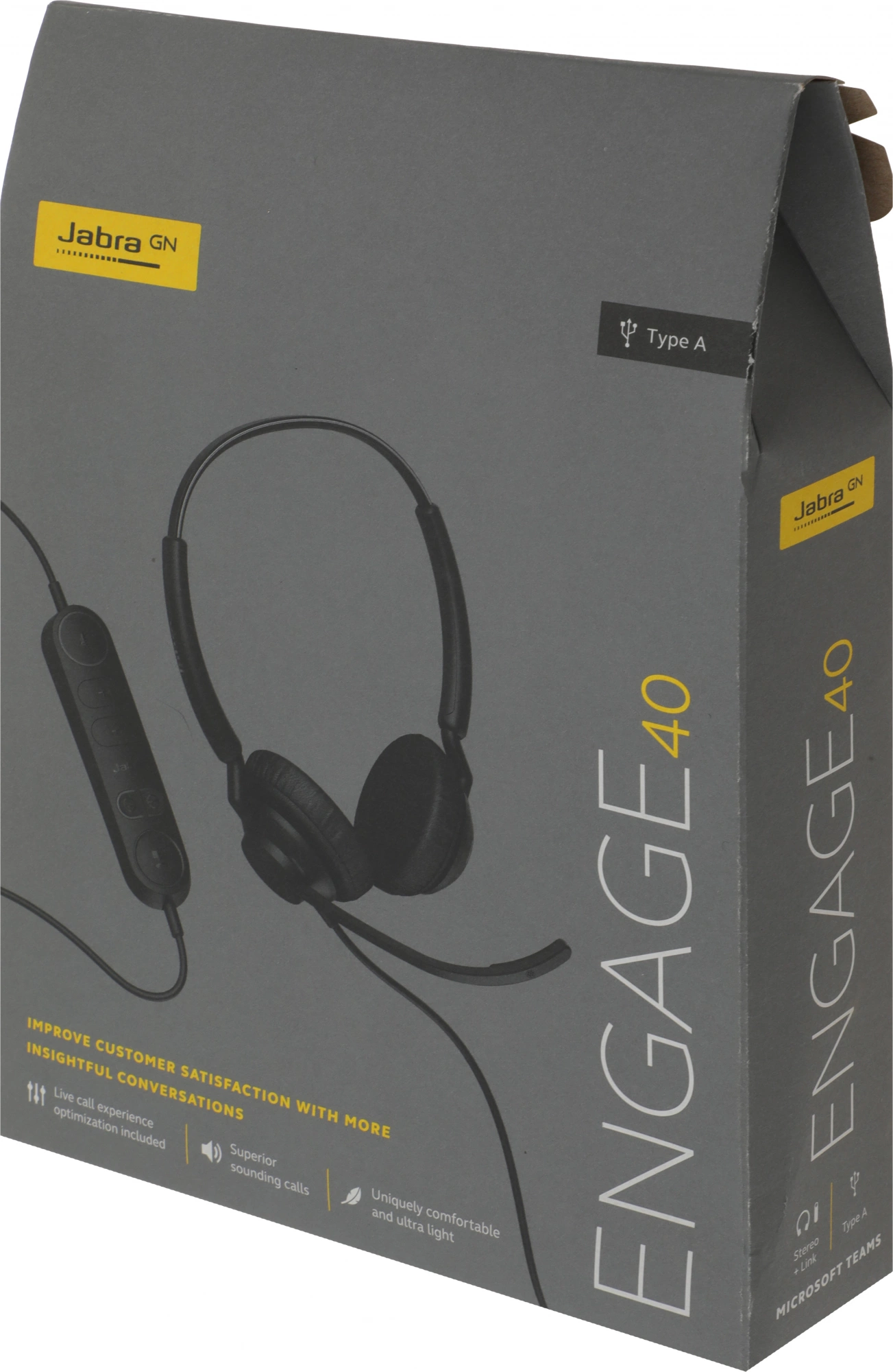 Наушники с микрофоном Jabra Engage 40 черный накладные USB оголовье (4099-413-279)