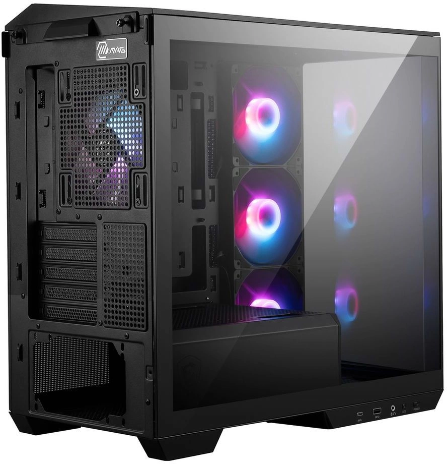 Корпус MSI MAG PANO M100R PZ черный без БП mATX 3x120mm 4x140mm 1xUSB3.1 audio CardReader AirDuct bott PSU