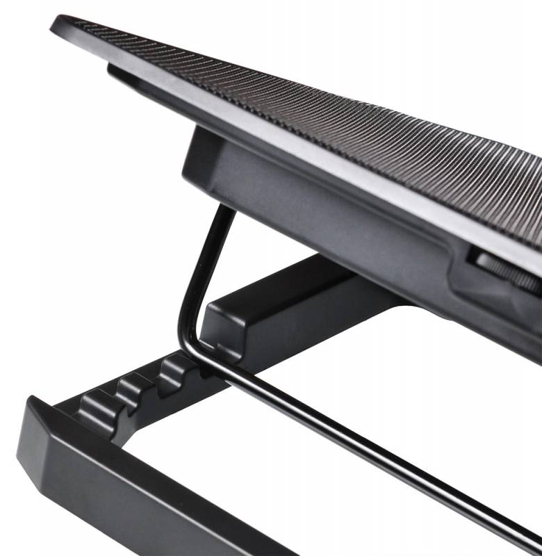 Подставка для ноутбука Buro BU-LCP156-B214H 15.6" 355x255x30мм 2xUSB 2x 140ммFAN 900г металлическая сетка/пластик черный