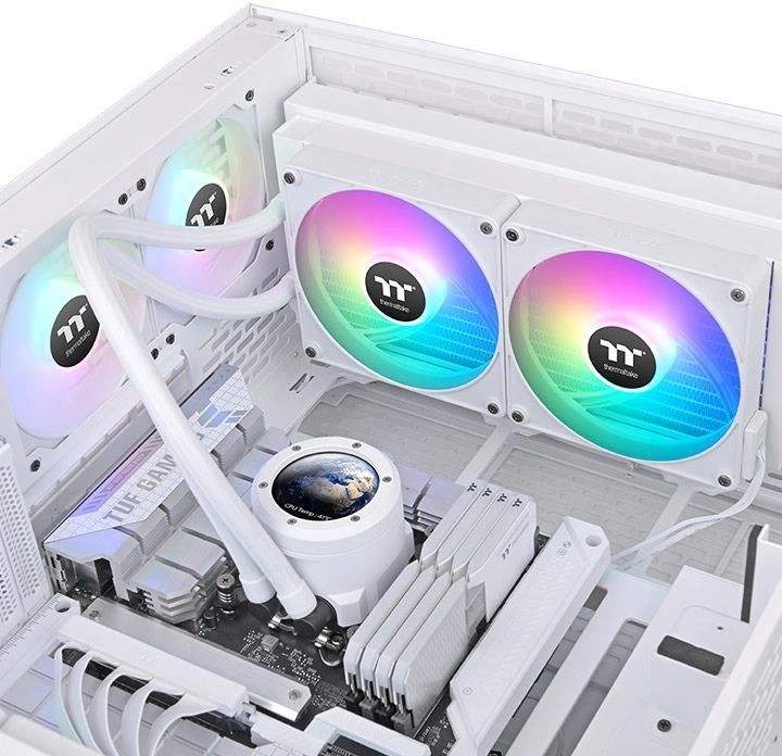 Система водяного охлаждения Thermaltake TH280 V2 Ultra EX Snow ARGB Soc-AM5/AM4/1200/1700/1851 белый 4-pin 30.7dB Al LCD Ret (CL-W427-PL14SW-A)