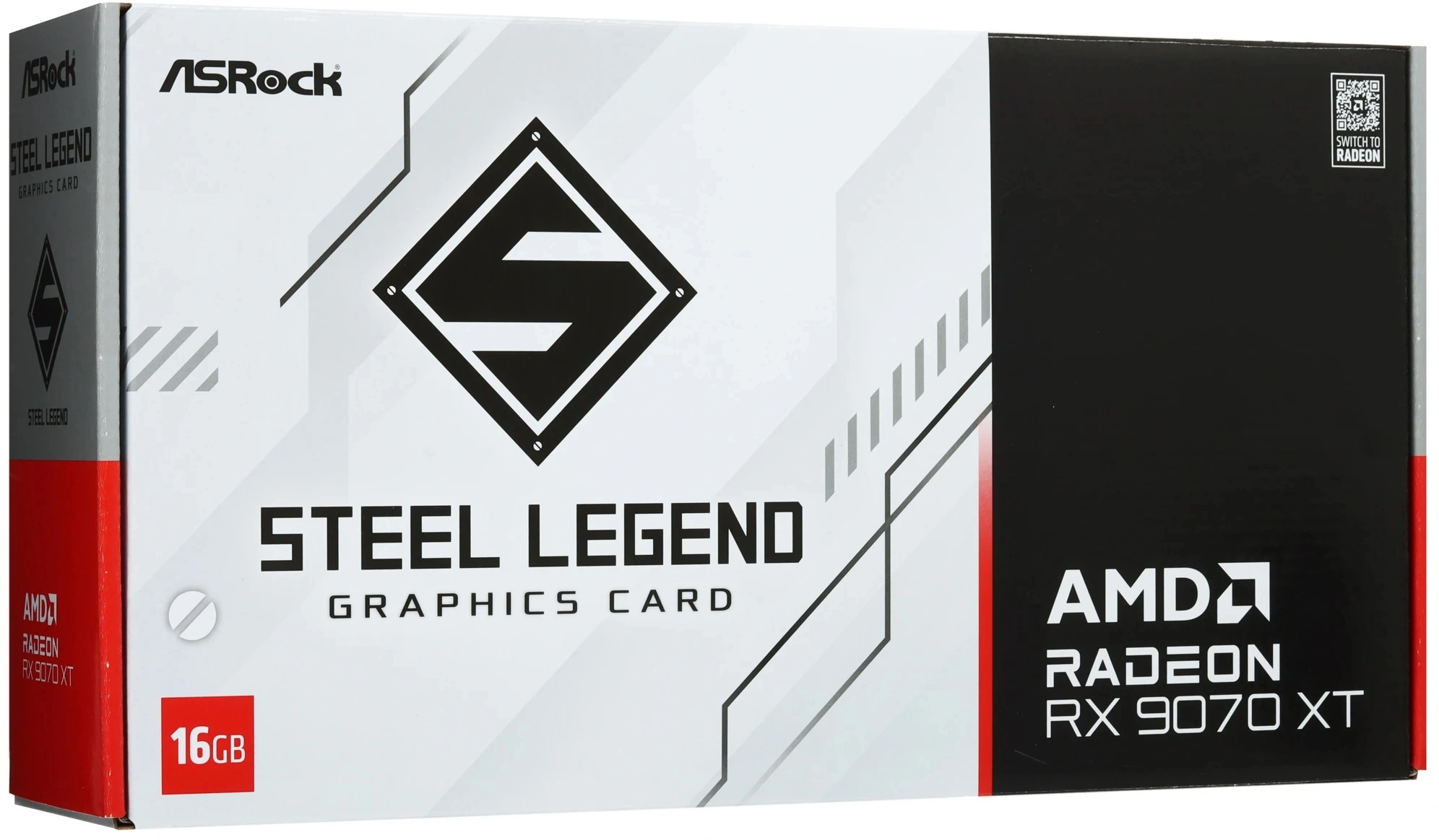 Видеокарта Asrock PCI-E 5.0 RX9070XT SL 16G AMD Radeon RX 9070XT 16Gb 256bit GDDR6 2400/20000 HDMIx1 DPx3 HDCP Ret