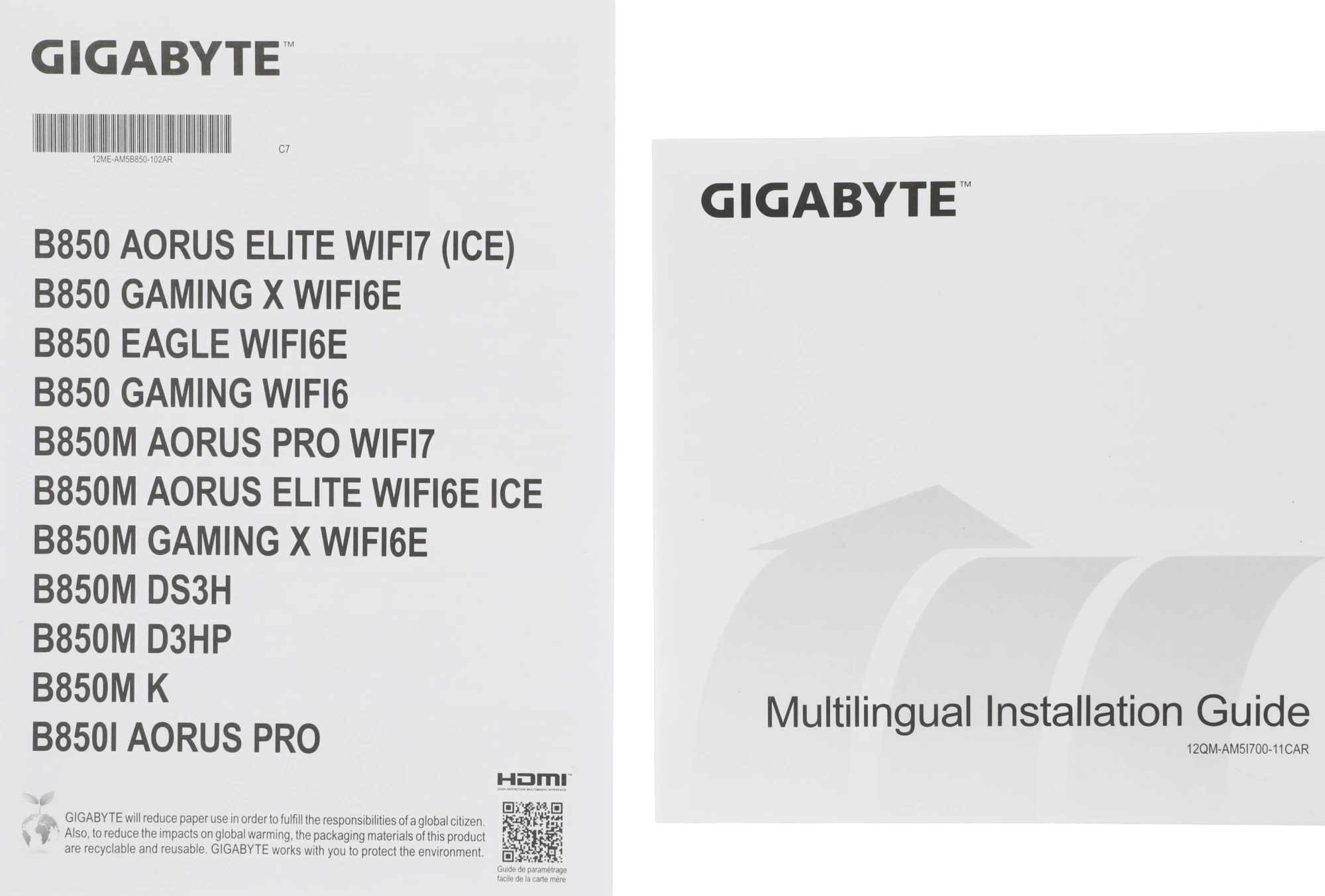 Материнская плата Gigabyte B850M GAMING X WIFI6E Socket AM5 AMD B850 4xDDR5 mATX AC`97 8ch(7.1) 2.5Gg RAID+HDMI+DP
