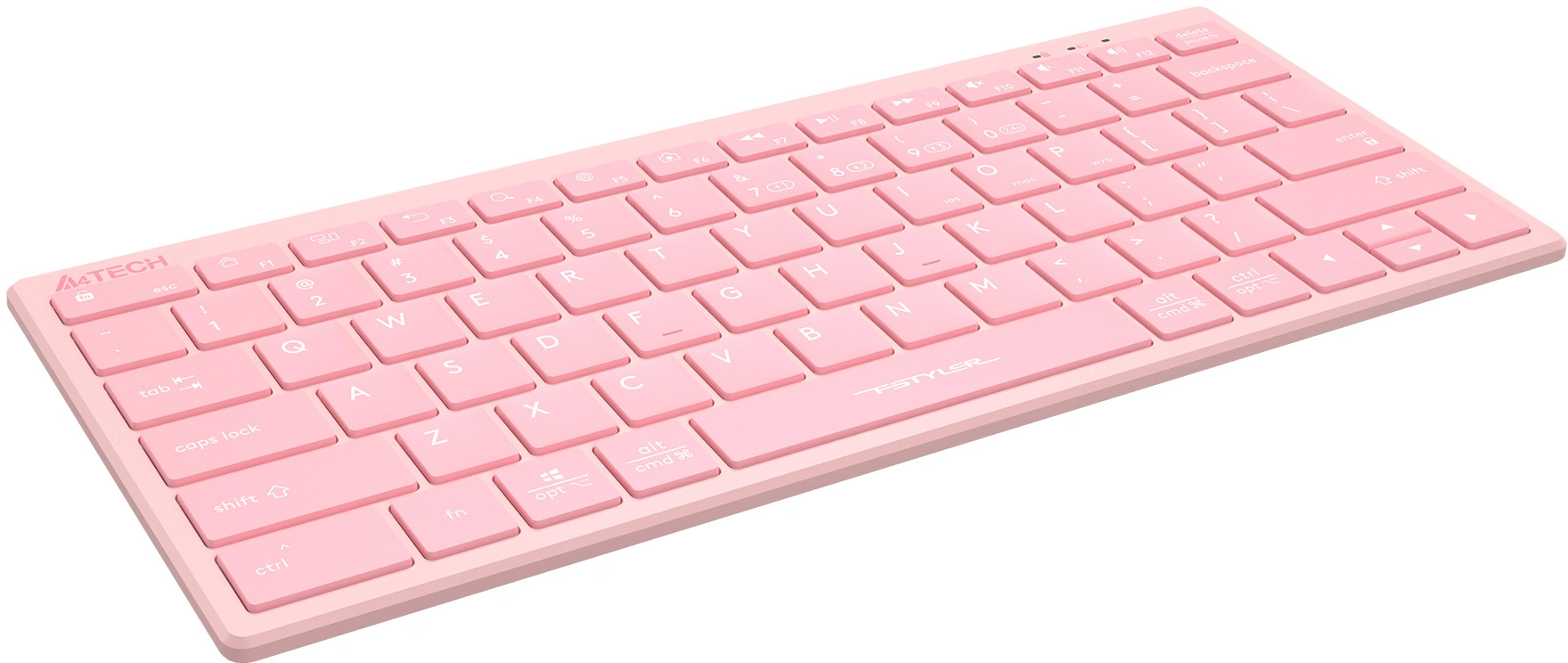 Клавиатура A4Tech FBX51C розовый USB беспроводная BT/Radio slim Multimedia (FBX51C PINK)