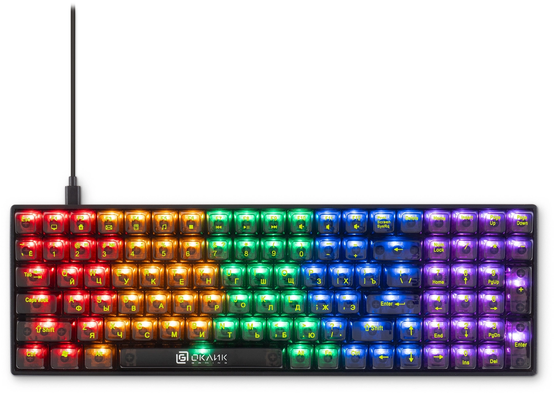 Клавиатура Оклик 915GK механическая черный USB for gamer (1790371)