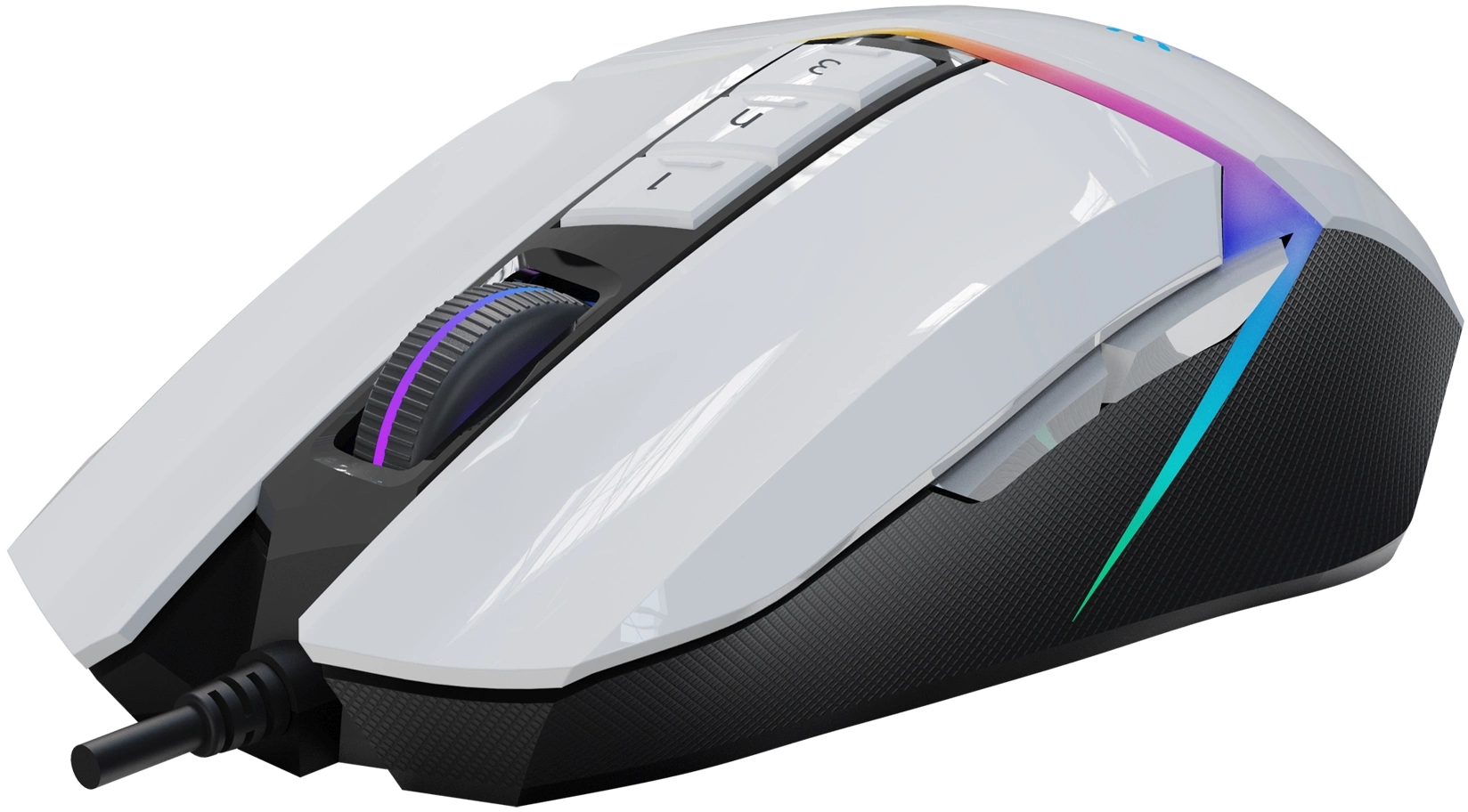 Мышь A4Tech Bloody W60 Max белый оптическая 10000dpi USB 10but (W60 MAX (PANDA WHITE))
