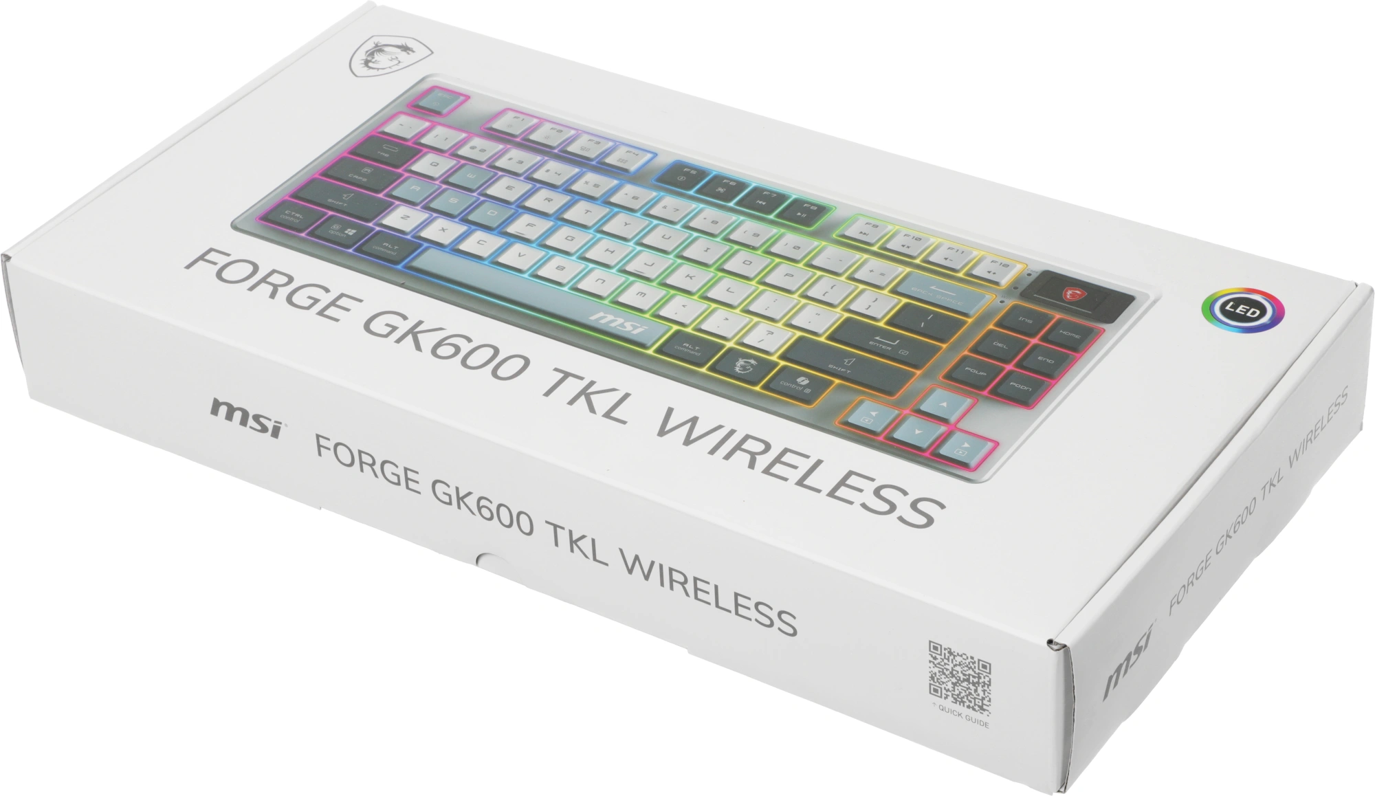 Клавиатура MSI GK600 механическая белый/синий USB беспроводная BT/Radio Multimedia for gamer LED (S11-43RUP01-HH9) кабель 1.8м